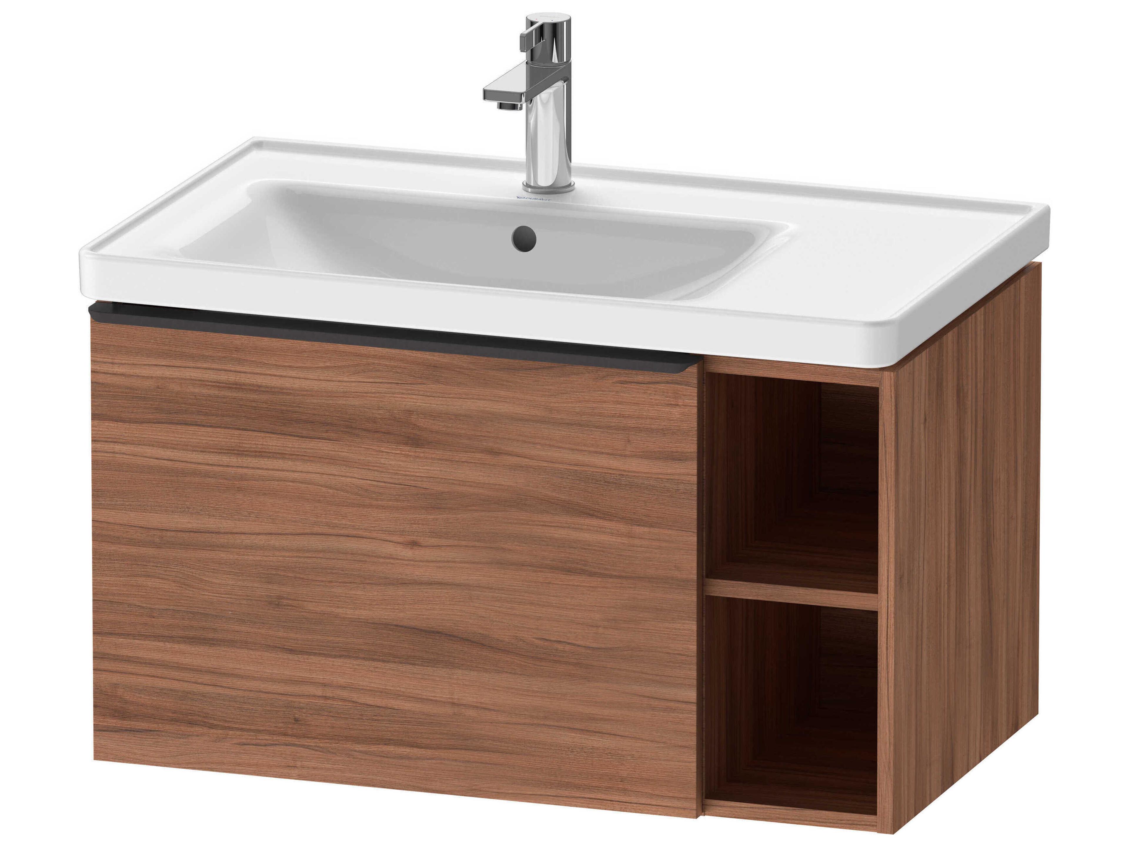 D-neo 31_ Walnut Matt Wall-Mount Vanity Cabinet
