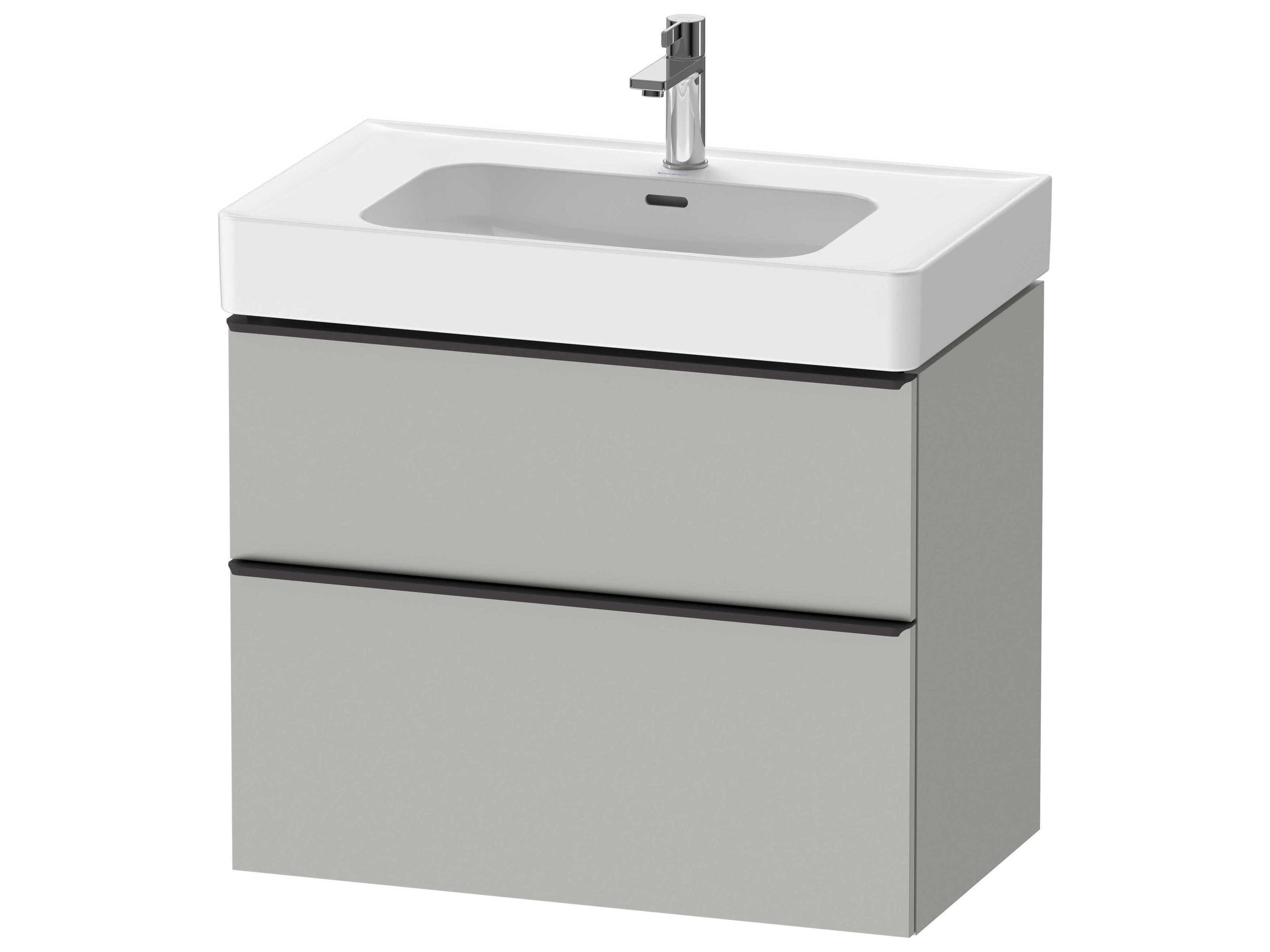 D-neo 31'' Concrete Gray Matt Wall Mount Vanity - 1 Drawer/1 pull out compartment