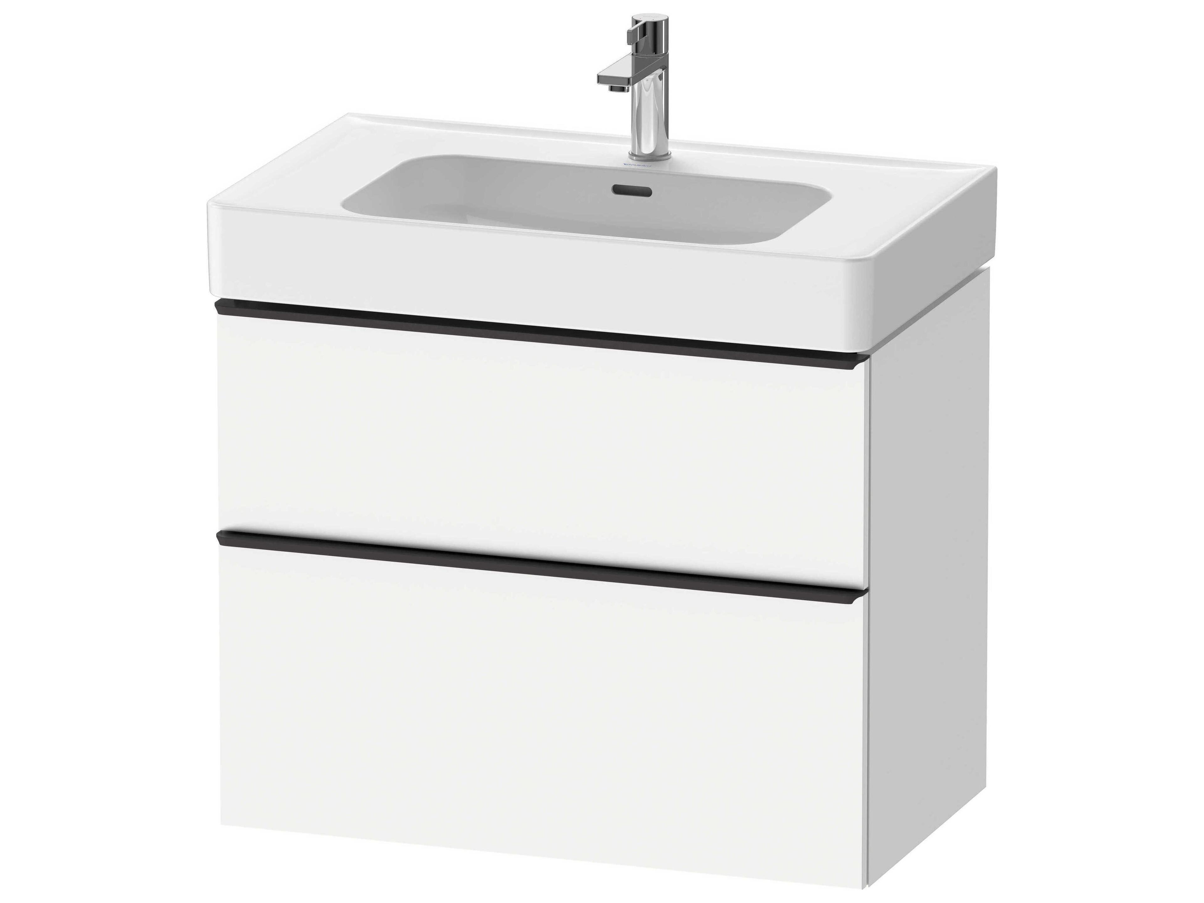 D-neo 31'' White Matt Wall Mount Vanity - 1 Drawer/1 pull out compartment