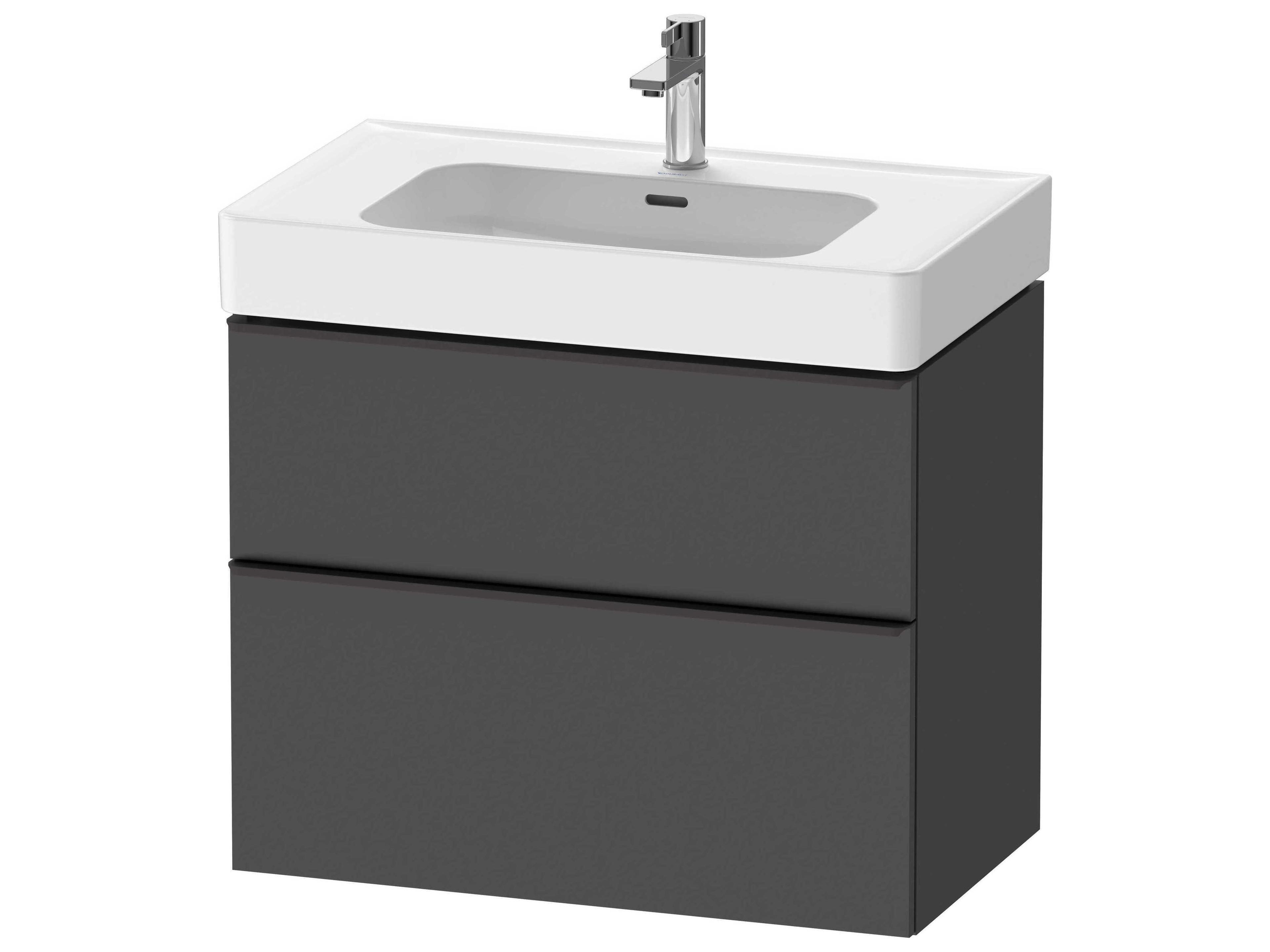 D-neo 31'' Graphite Matt Wall Mount Vanity - 1 Drawer/1 pull out compartment