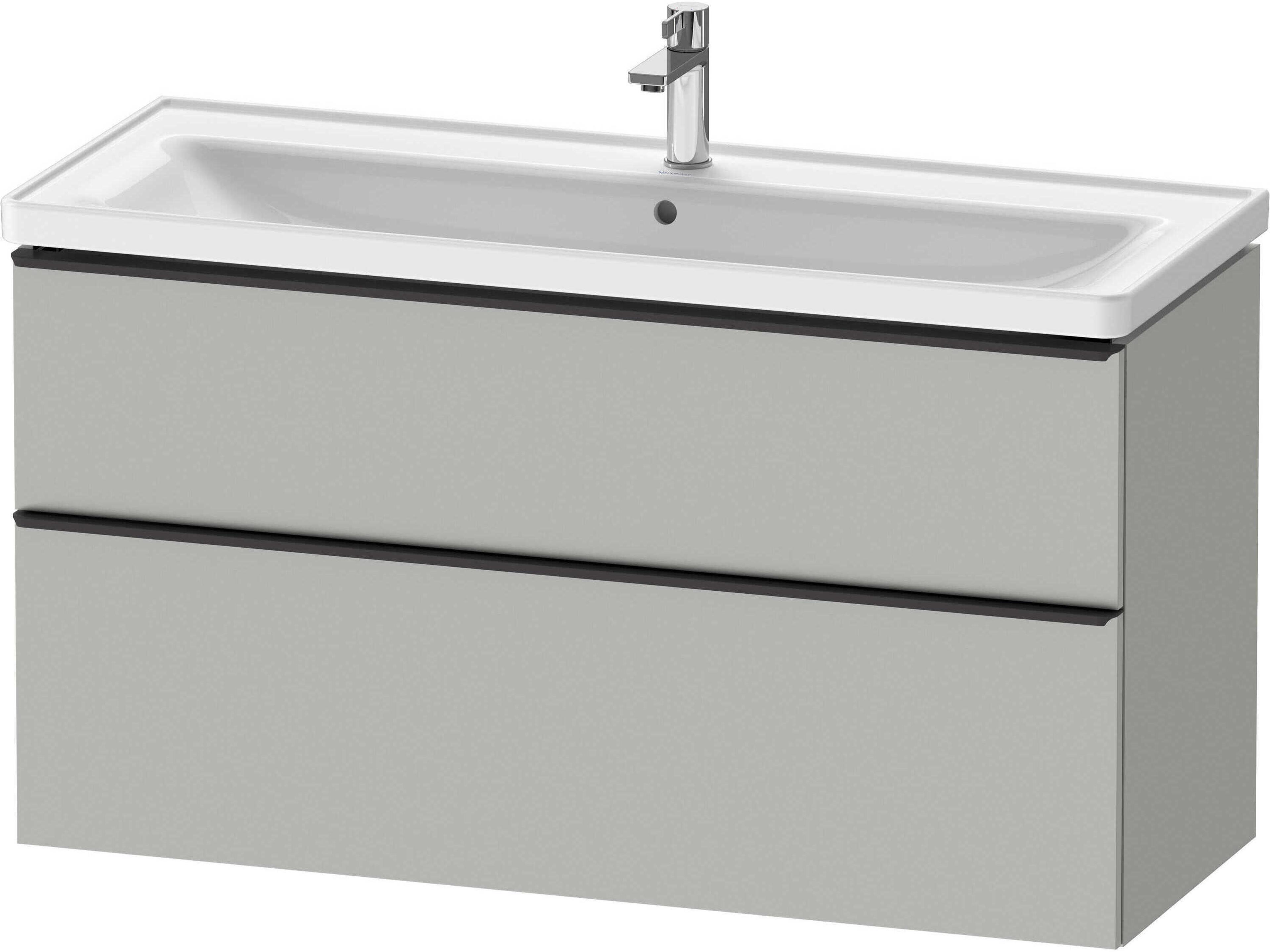 D-neo 47'' Concrete Gray Matt 2-Drawers Wall Mount Vanity