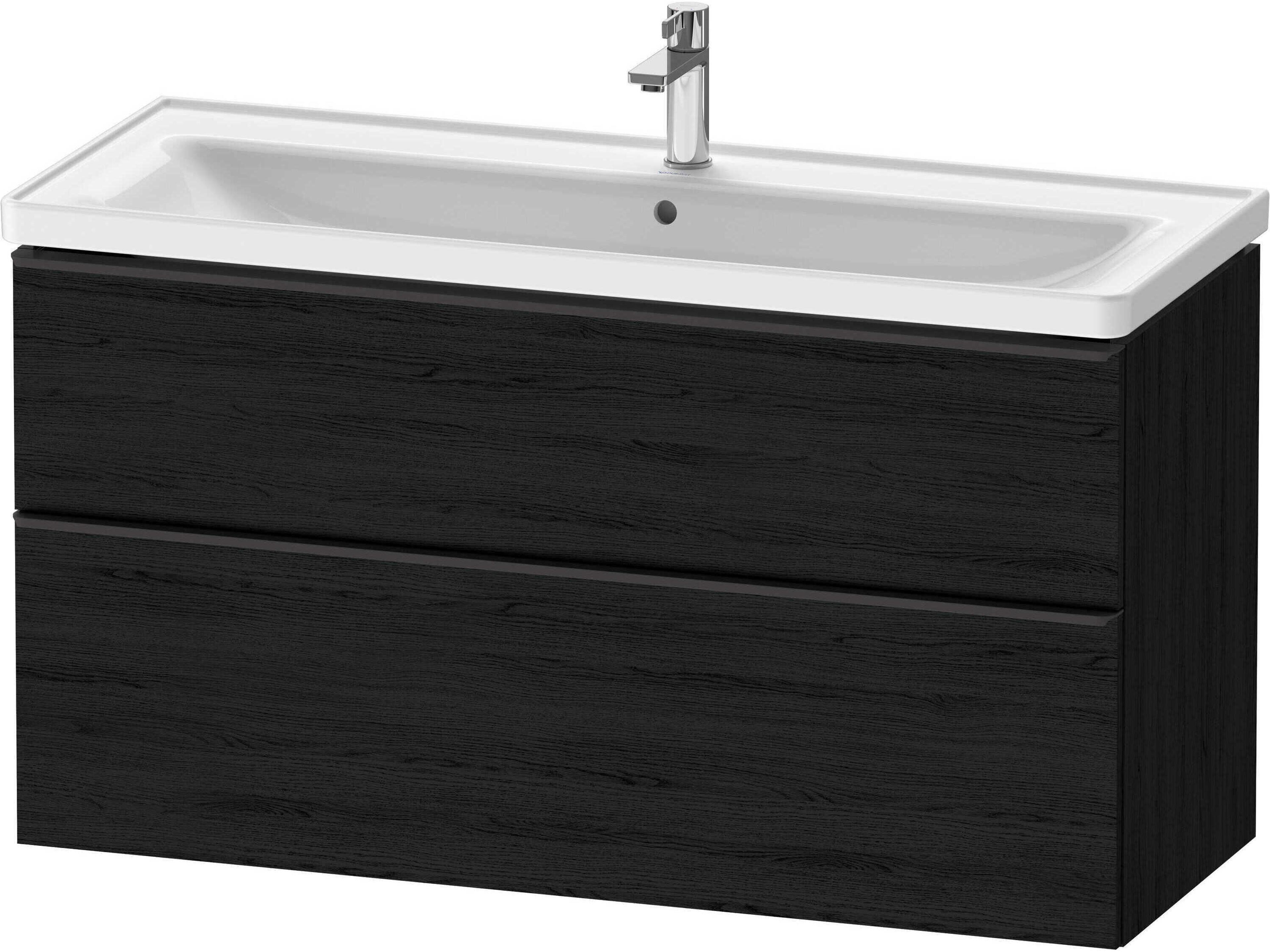 D-neo 47'' Black Oak Matt 2-Drawers Wall Mount Vanity