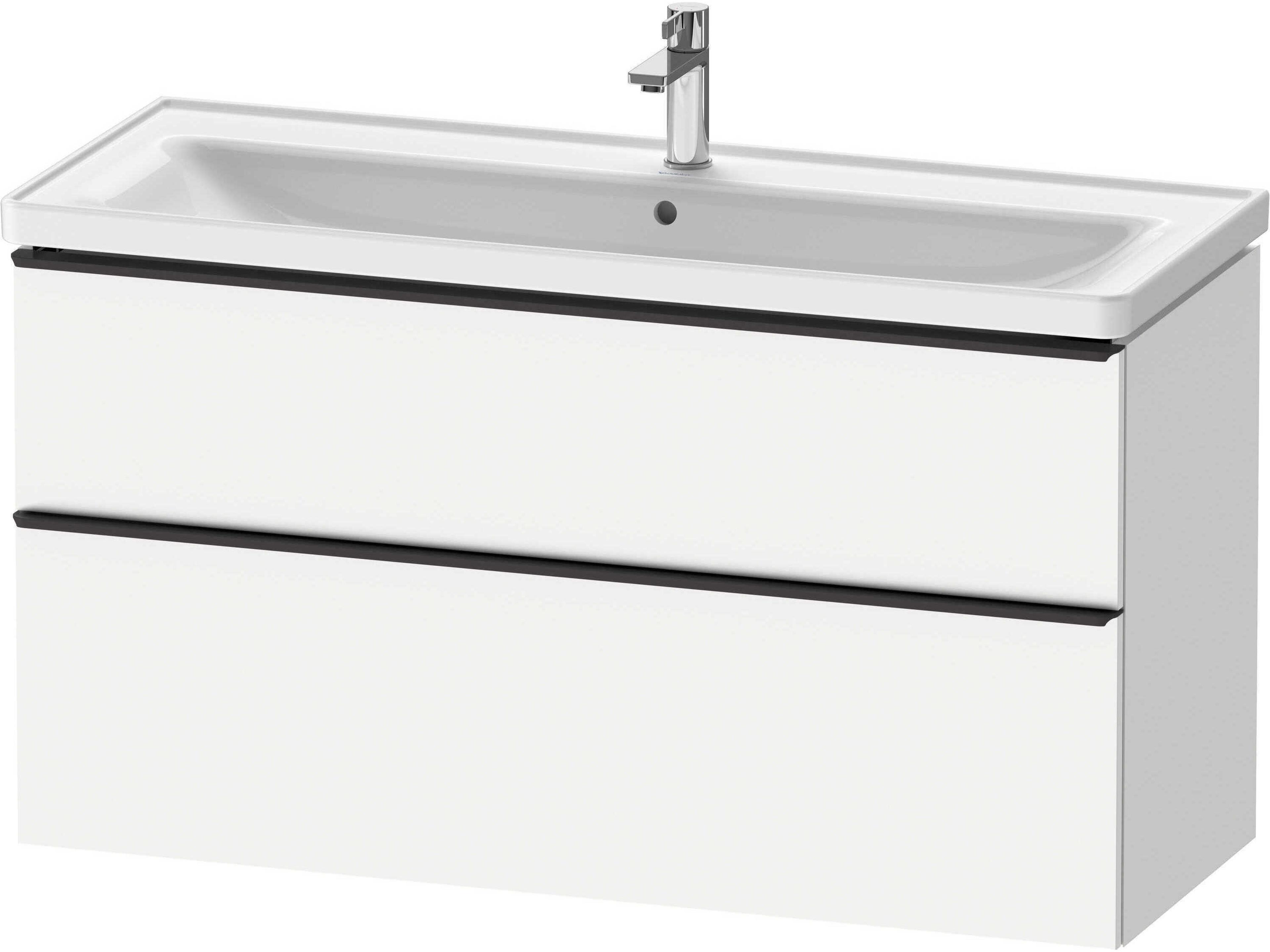 D-neo 47'' White Matt 2-Drawers Wall Mount Vanity