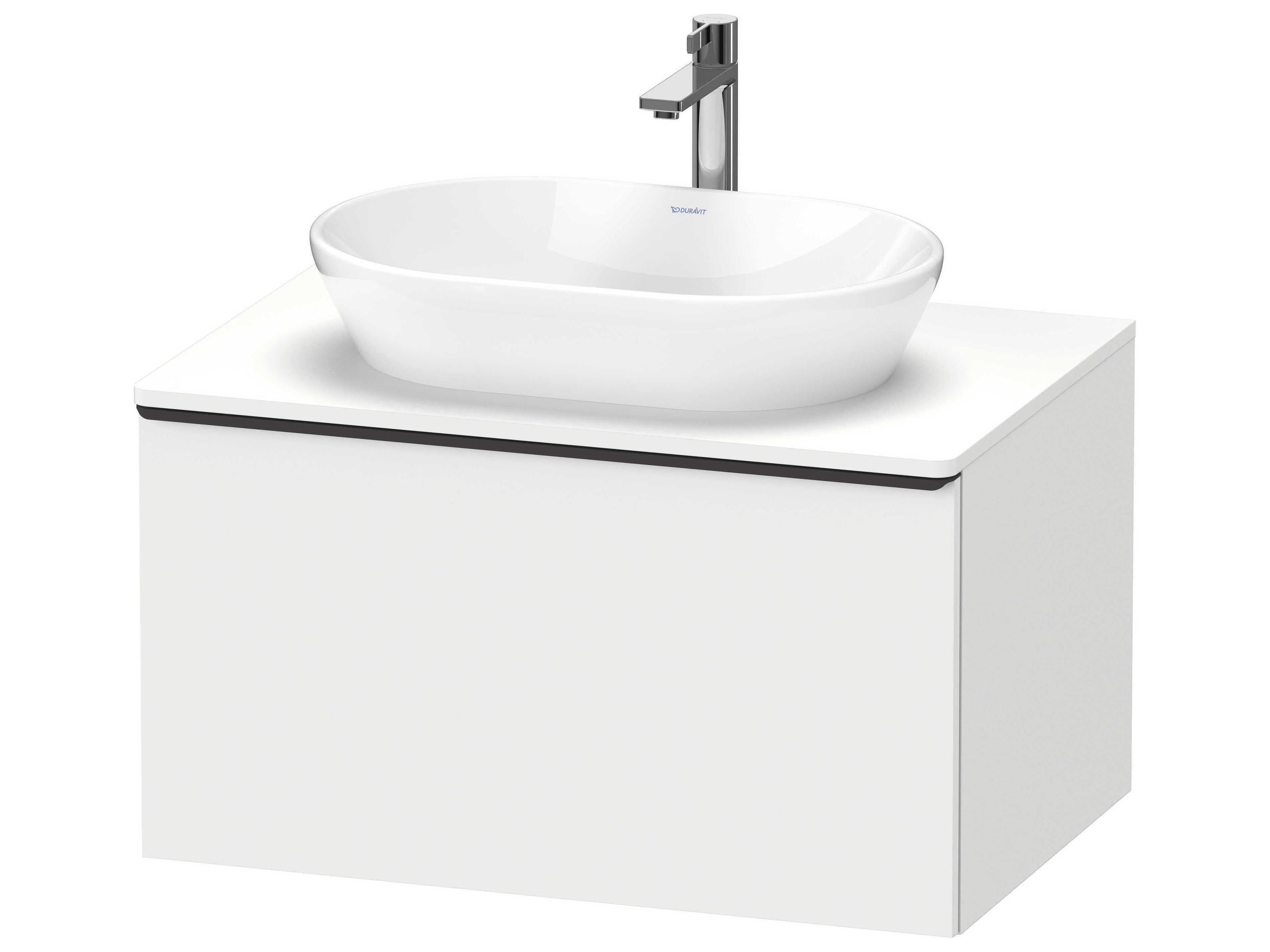 D-neo 32'' White Matt Wall Mount Vanity - 1 Drawer/1 pull out compartment