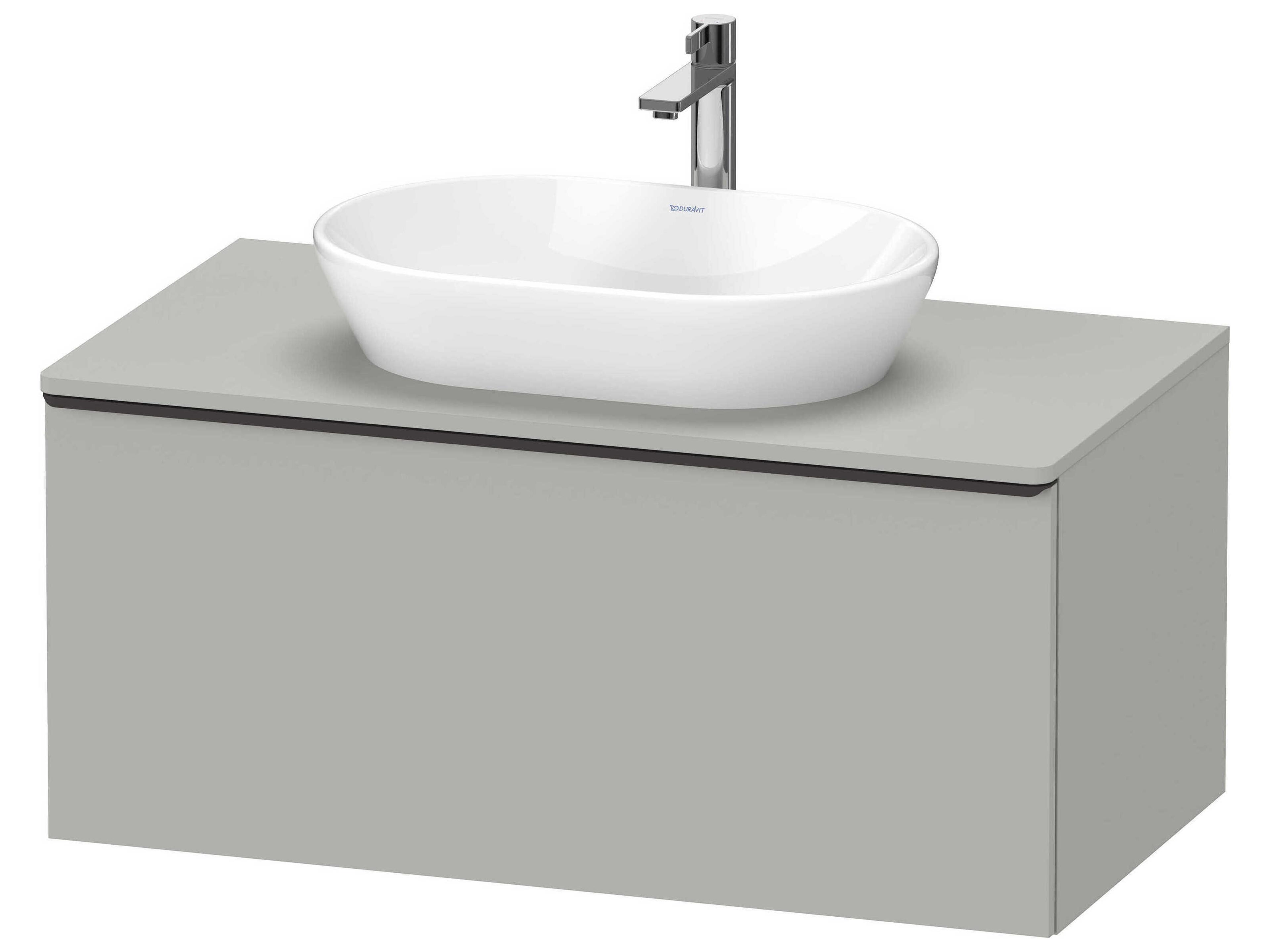 D-neo 40'' Concrete Gray Matt Wall Mount Vanity - 1 Drawer/1 pull out compartment