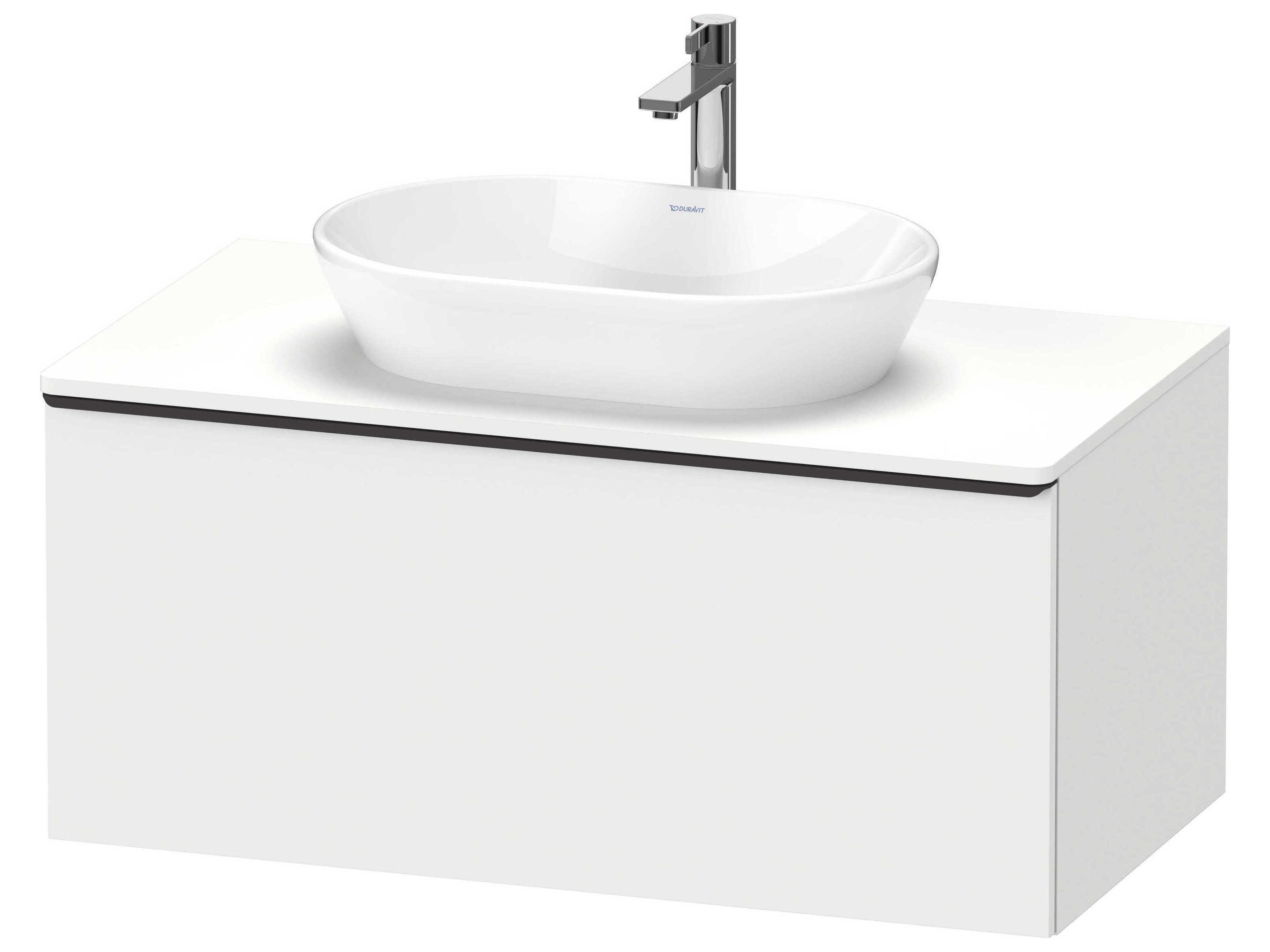 D-neo 40'' White Matt Wall Mount Vanity - 1 Drawer/1 pull out compartment