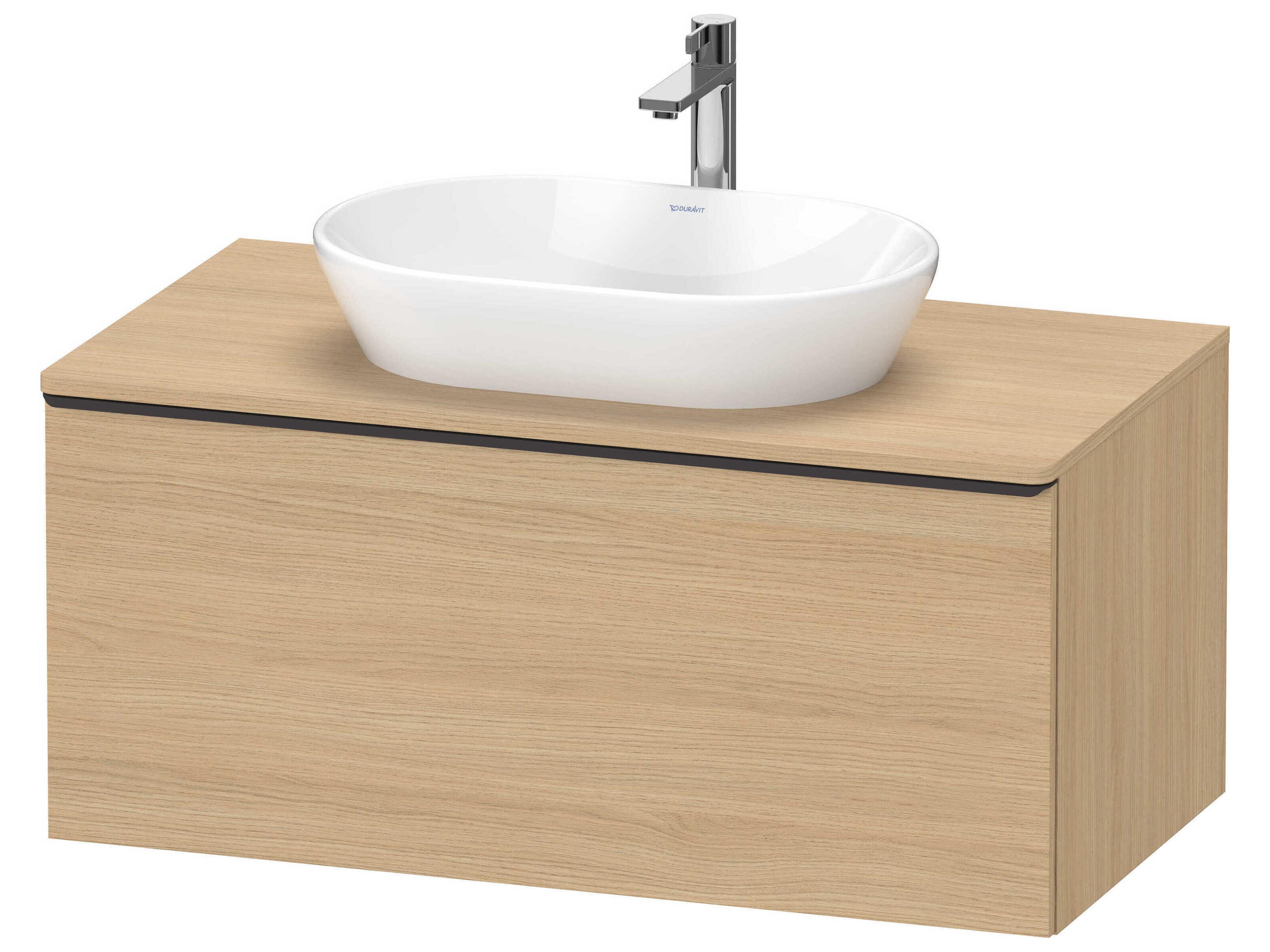 D-neo 40'' Natural Oak Matt Wall Mount Vanity - 1 Drawer/1 pull out compartment