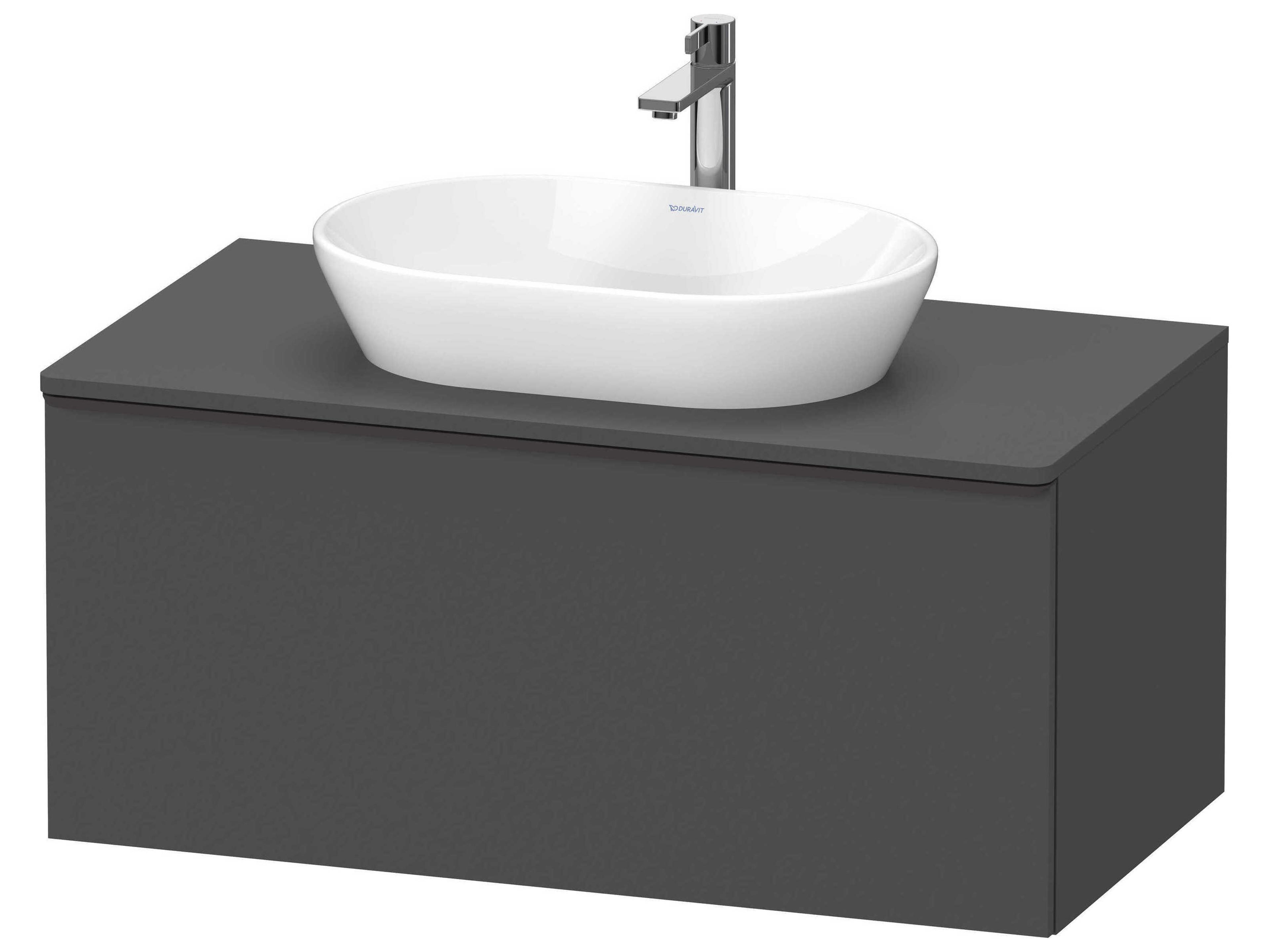 D-neo 40'' Graphite Matt Wall Mount Vanity - 1 Drawer/1 pull out compartment