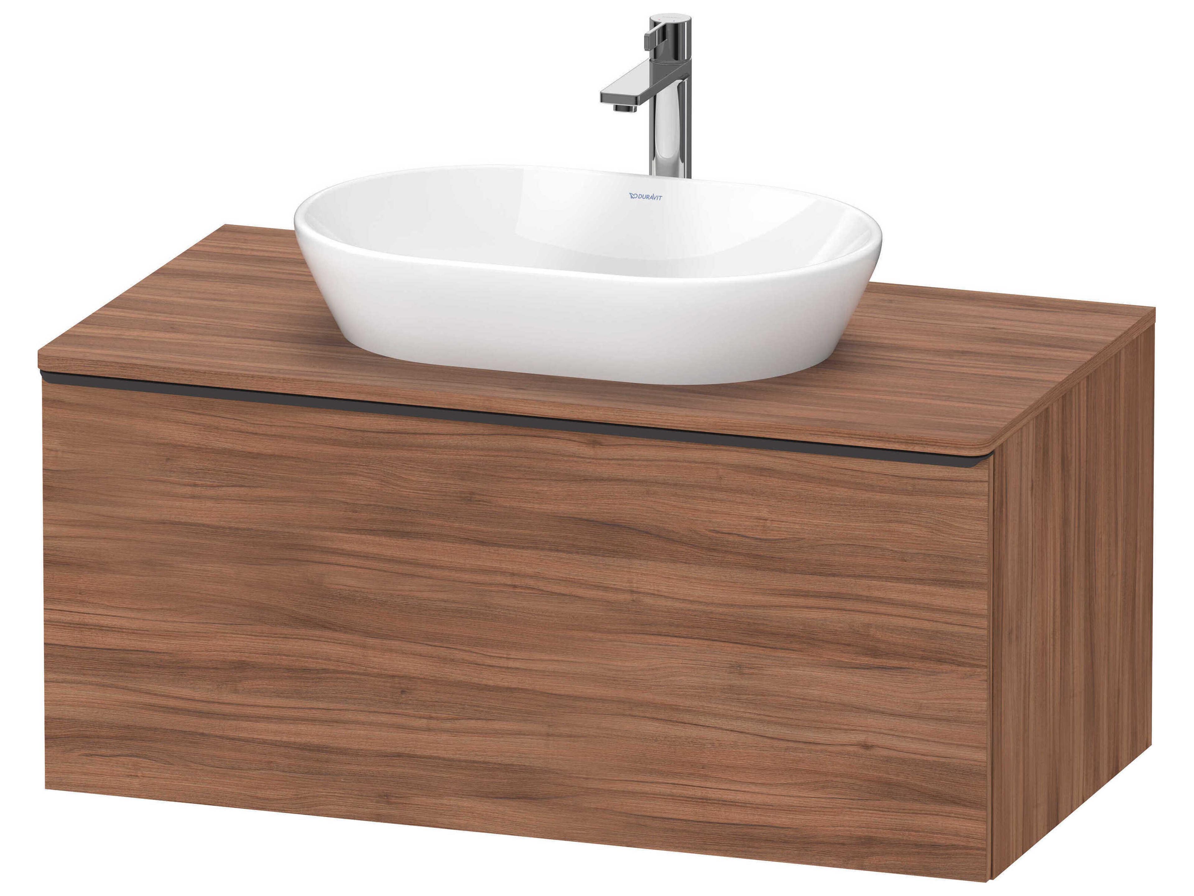 D-neo 40'' Walnut Matt Wall Mount Vanity - 1 Drawer/1 pull out compartment