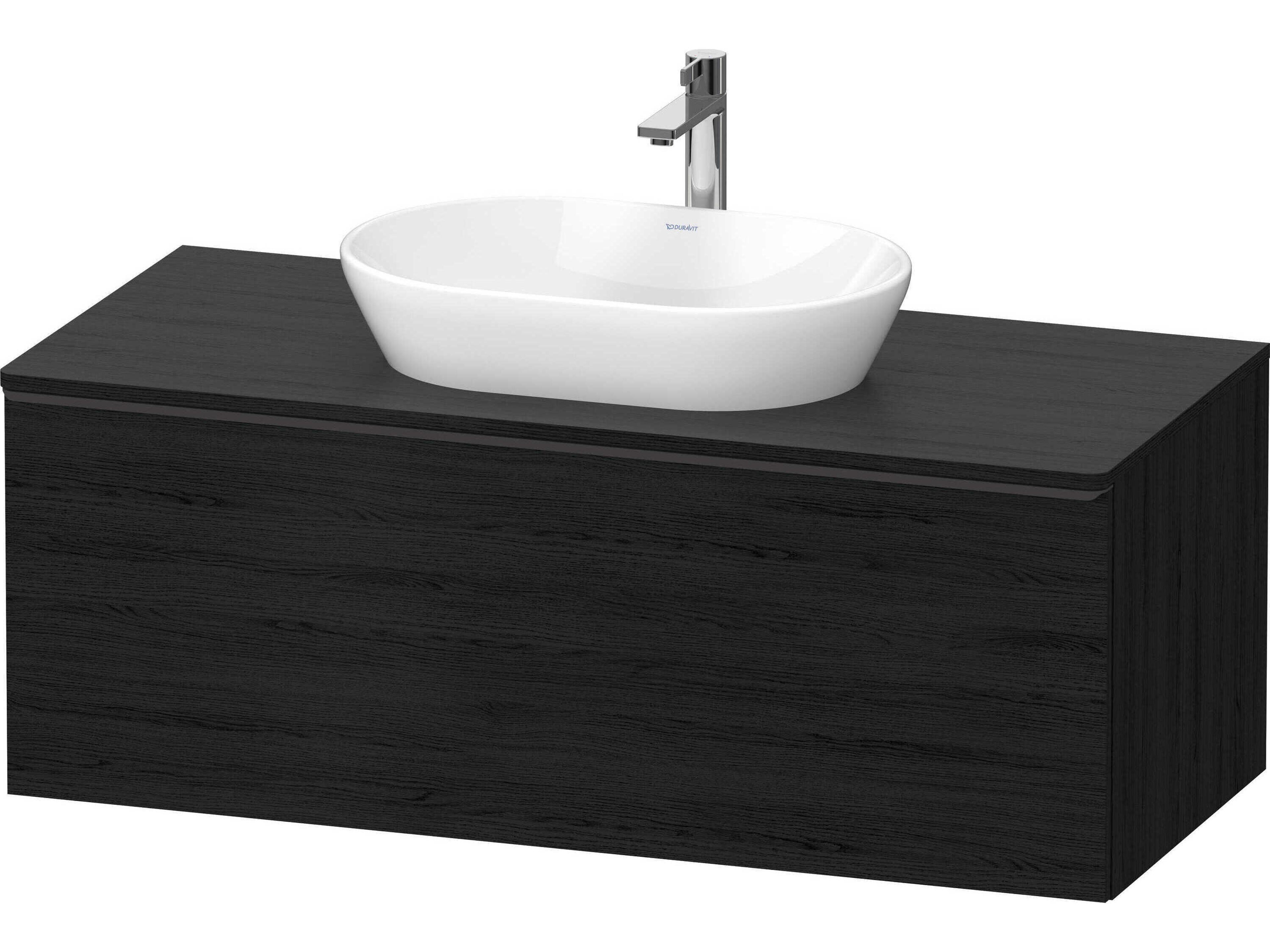 D-neo 47'' Black Oak Matt 1-Drawer Wall Mount Vanity