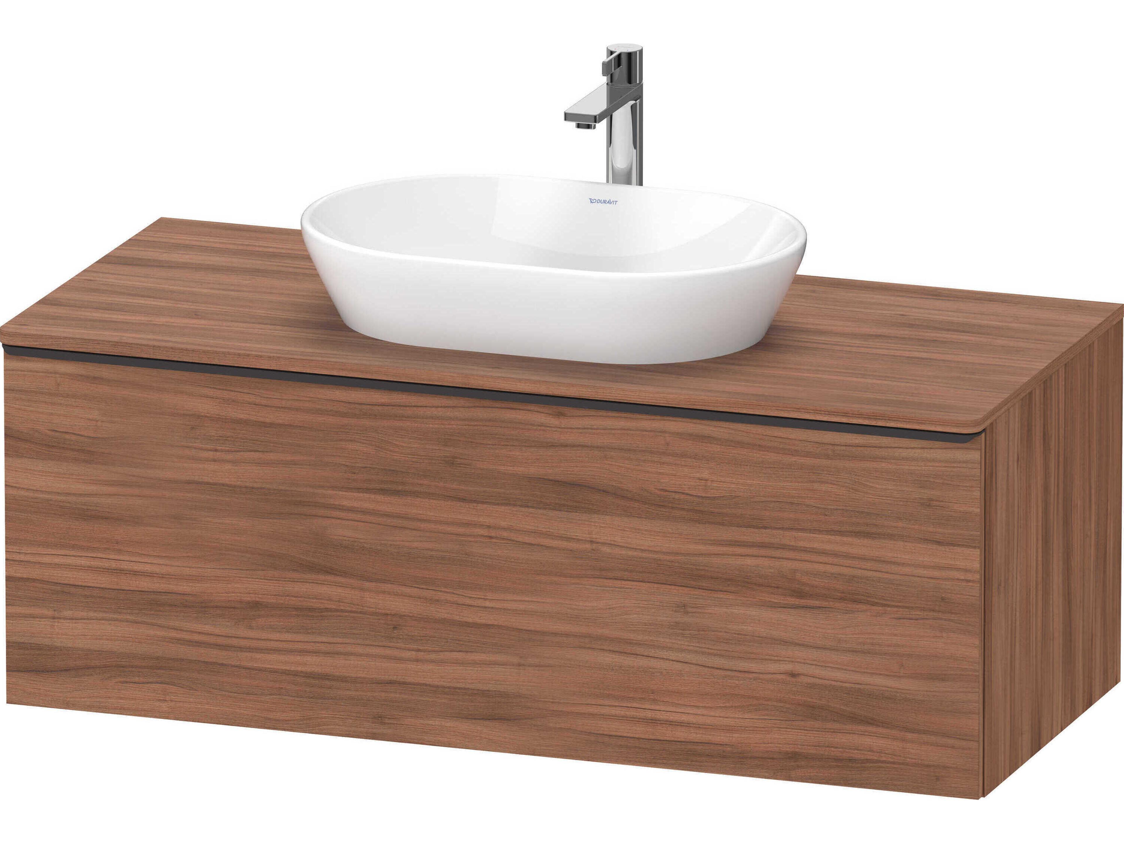 D-neo 47'' Walnut Matt 1-Drawer Wall Mount Vanity