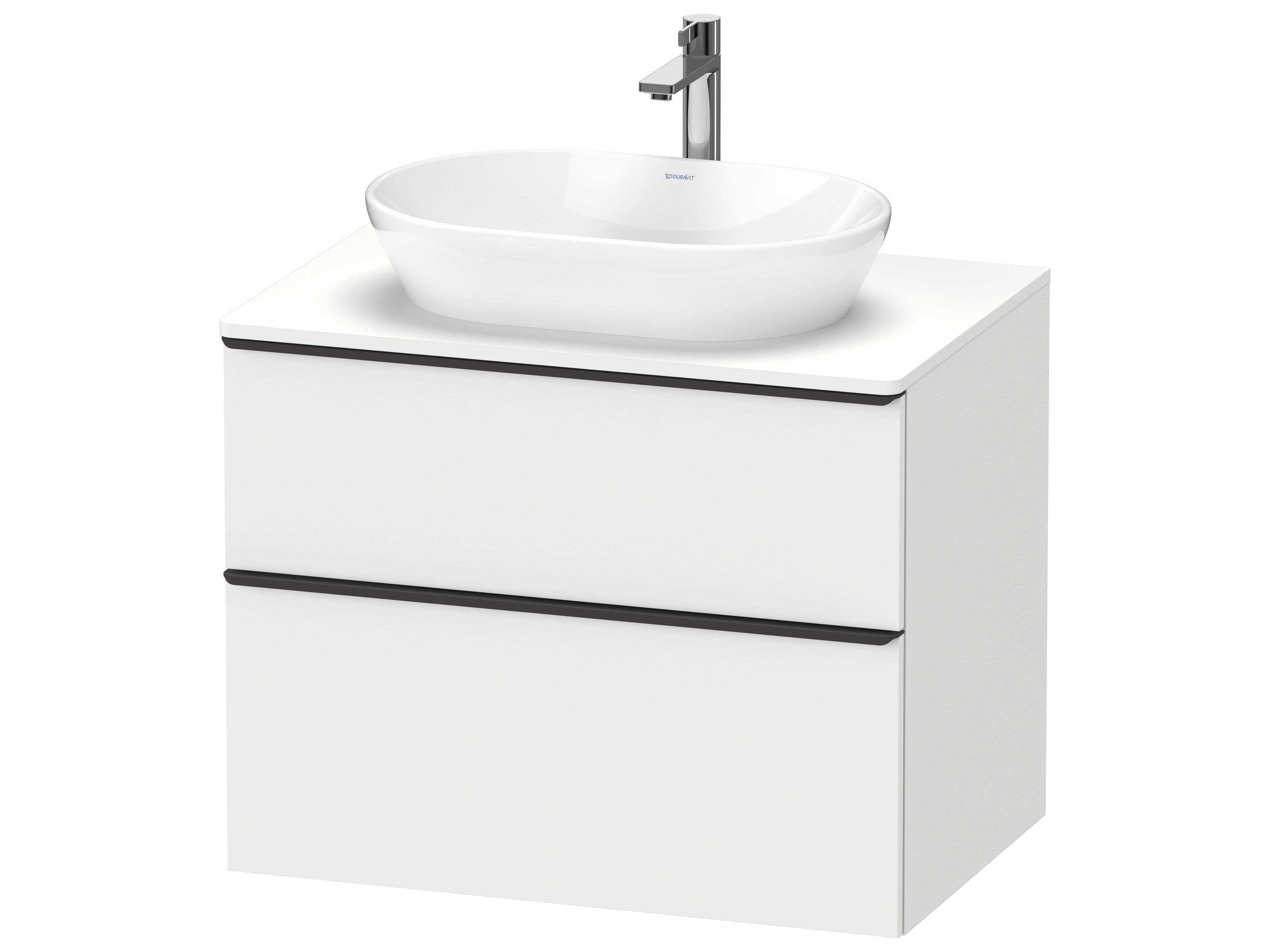 D-neo 32'' White Matt Wall Mount Vanity - 1 Drawer/1 pull out compartment