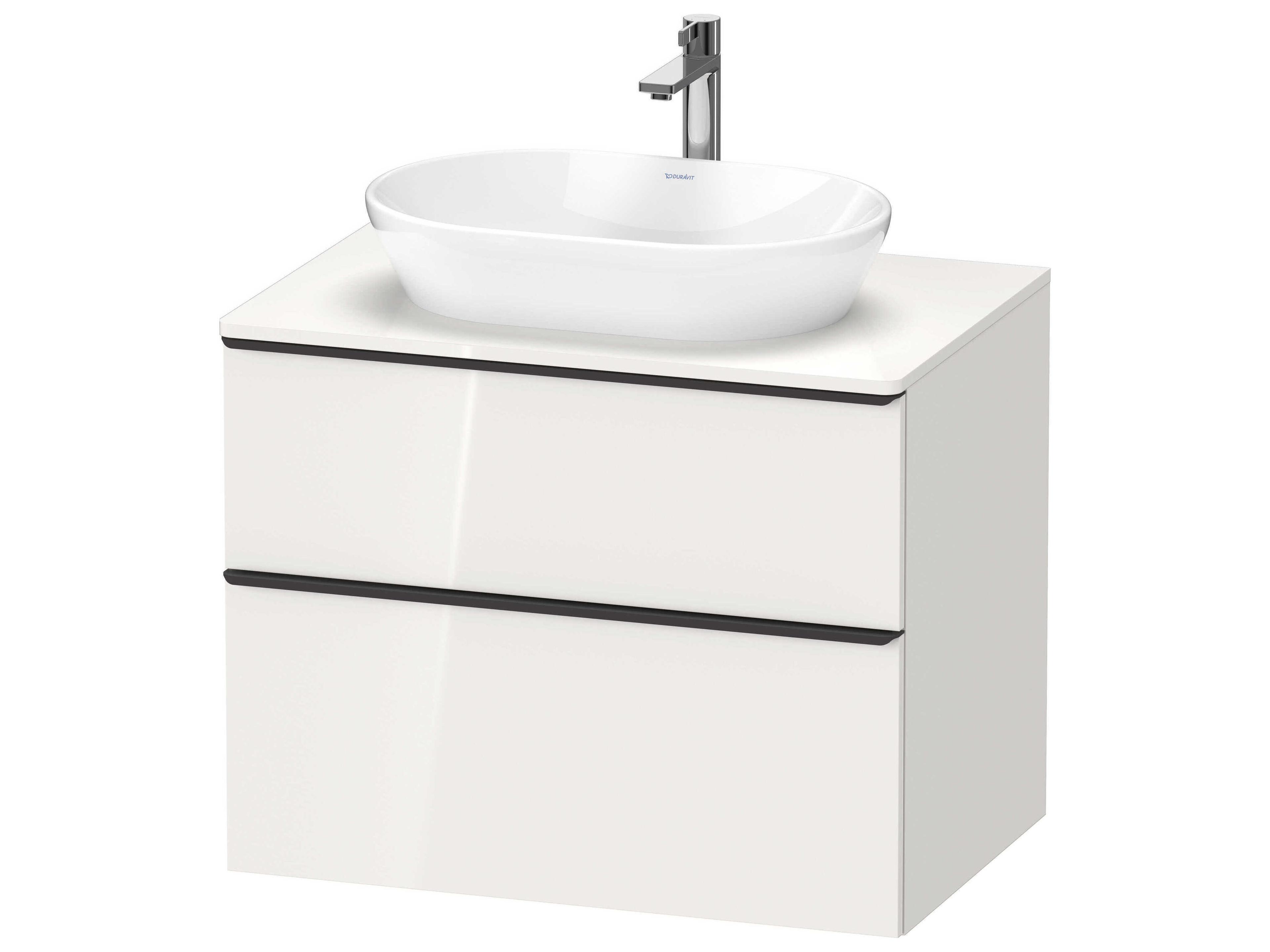 D-neo 32'' White High Gloss Wall Mount Vanity - 1 Drawer/1 pull out compartment