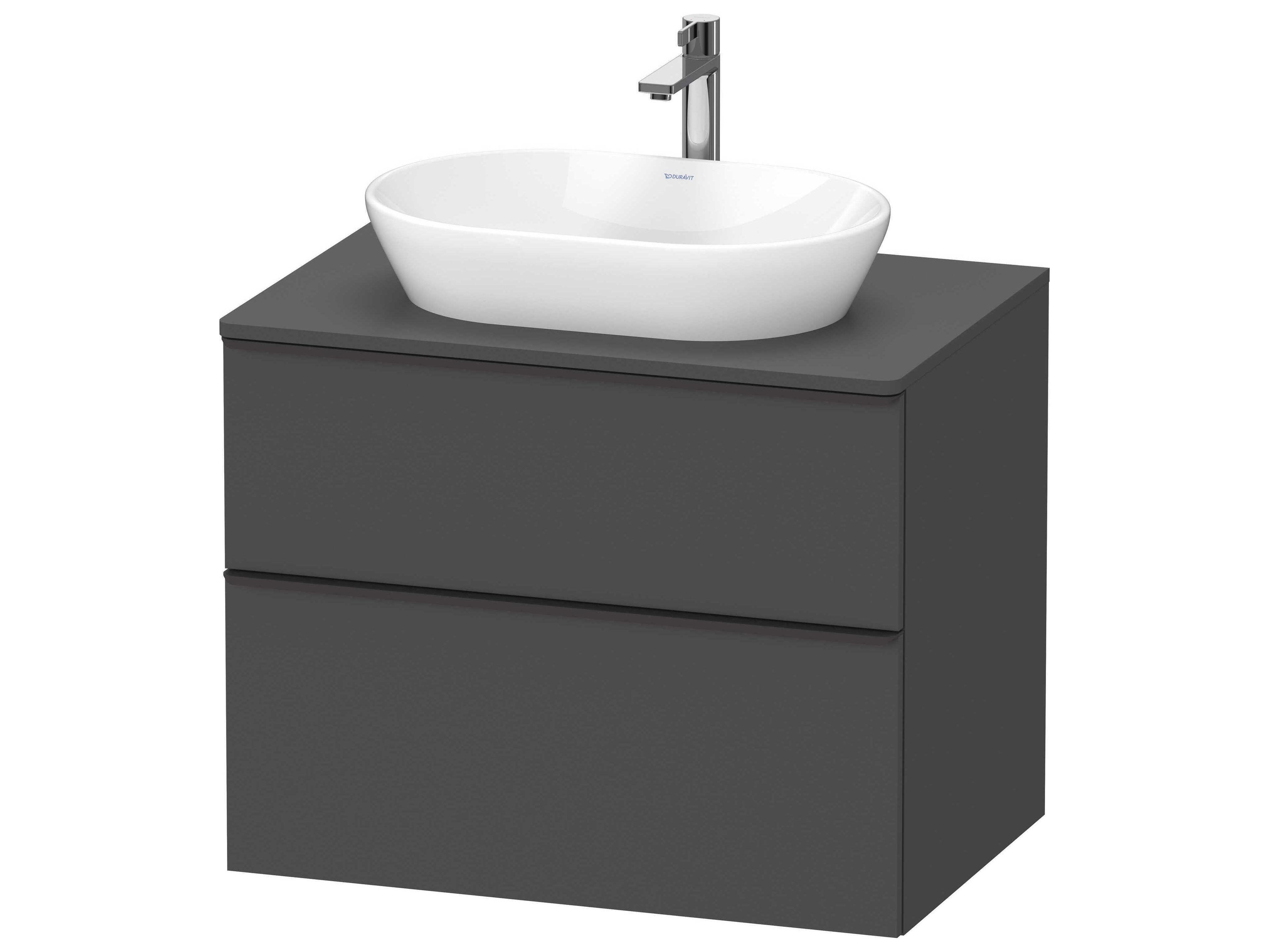 D-neo 32'' Graphite Matt Wall Mount Vanity - 1 Drawer/1 pull out compartment