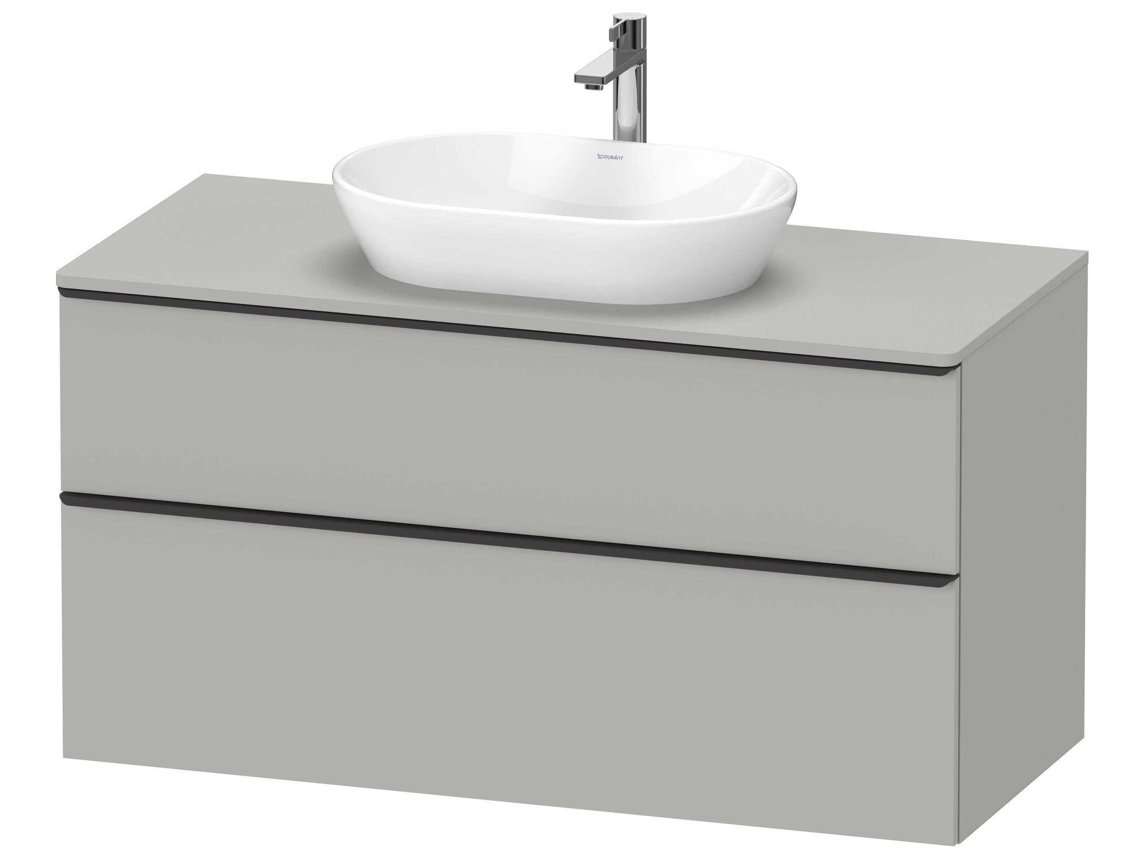 D-neo 47'' Concrete Gray Matt Wall Mount Vanity - 1 Drawer/1 pull out compartment