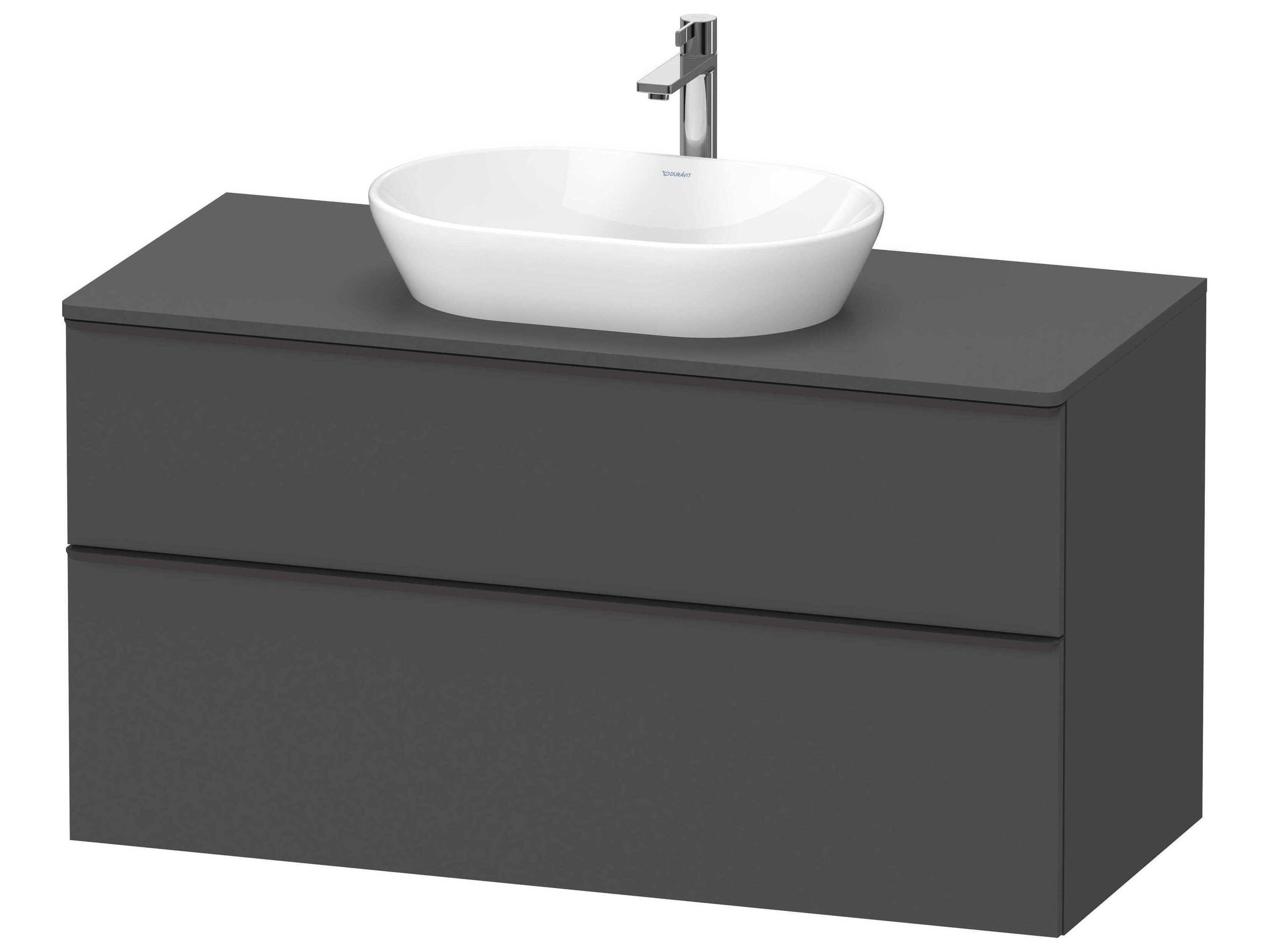 D-neo 47'' Graphite Matt Wall Mount Vanity - 1 Drawer/1 pull out compartment