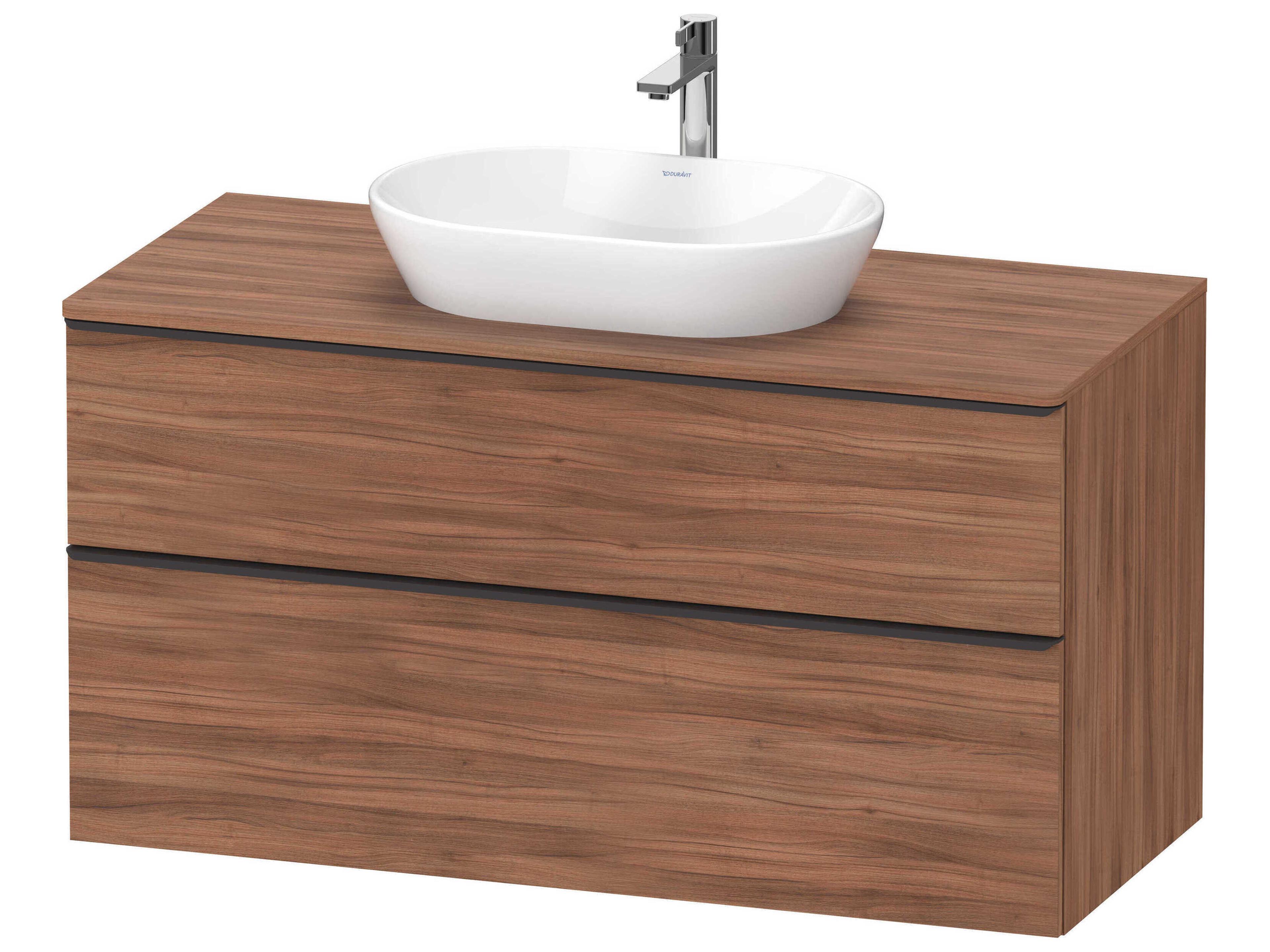 D-neo 47'' Walnut Matt Wall Mount Vanity - 1 Drawer/1 pull out compartment