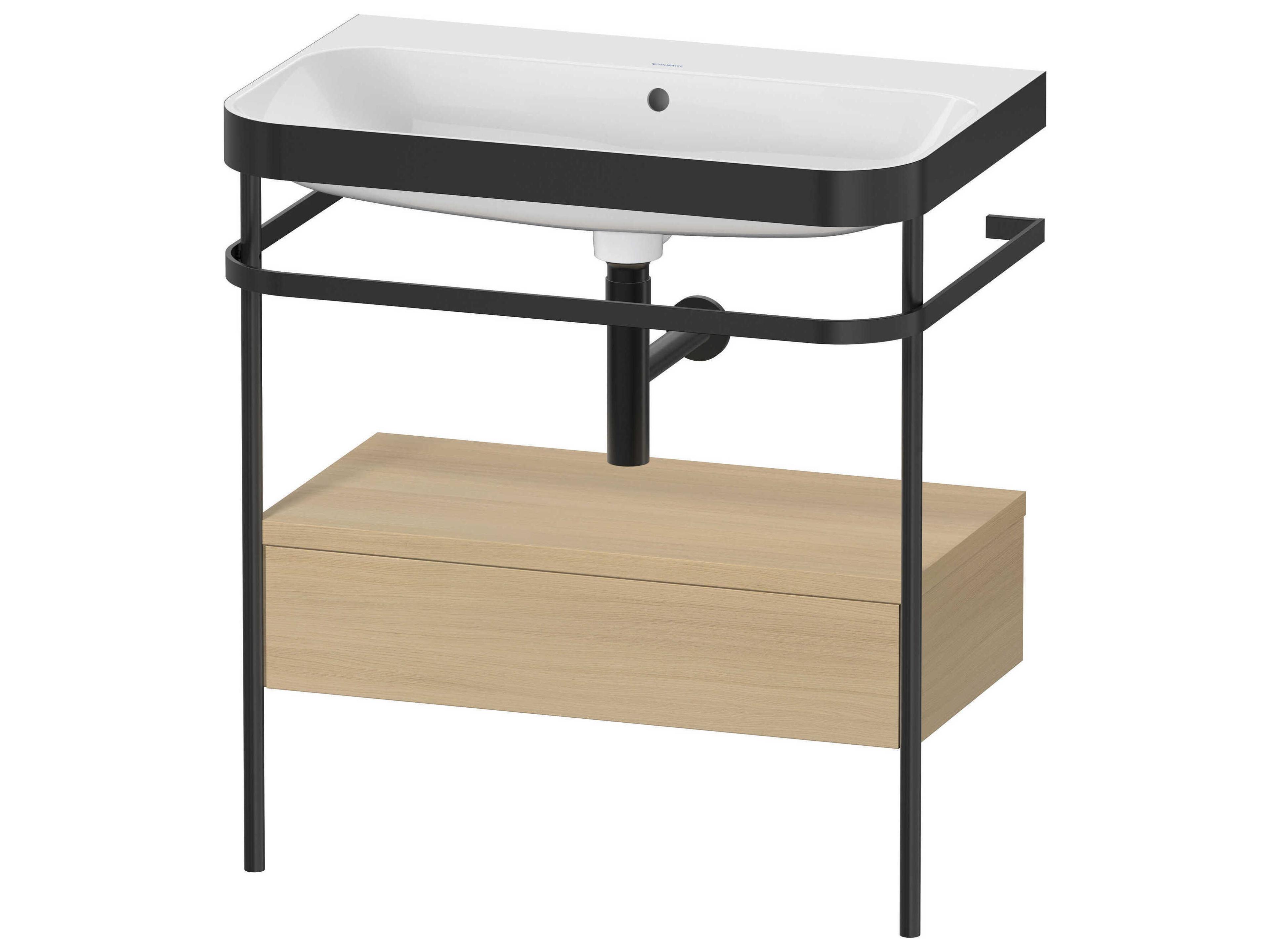 Happy D.2 31'' Mediterranean Oak Matt Set of Sink and Console