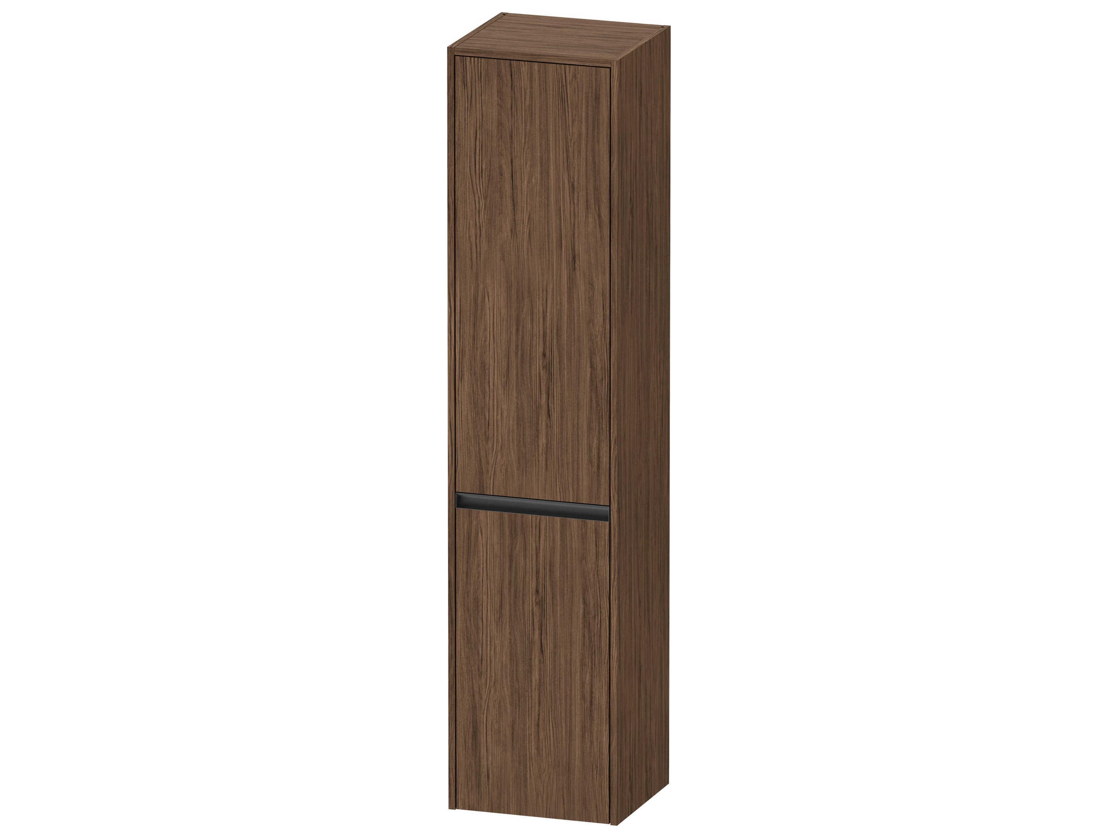 Ketho.2 16'' Walnut (Dark) Matt Wall-Mounted Cabinet - Left-Hand Hinge