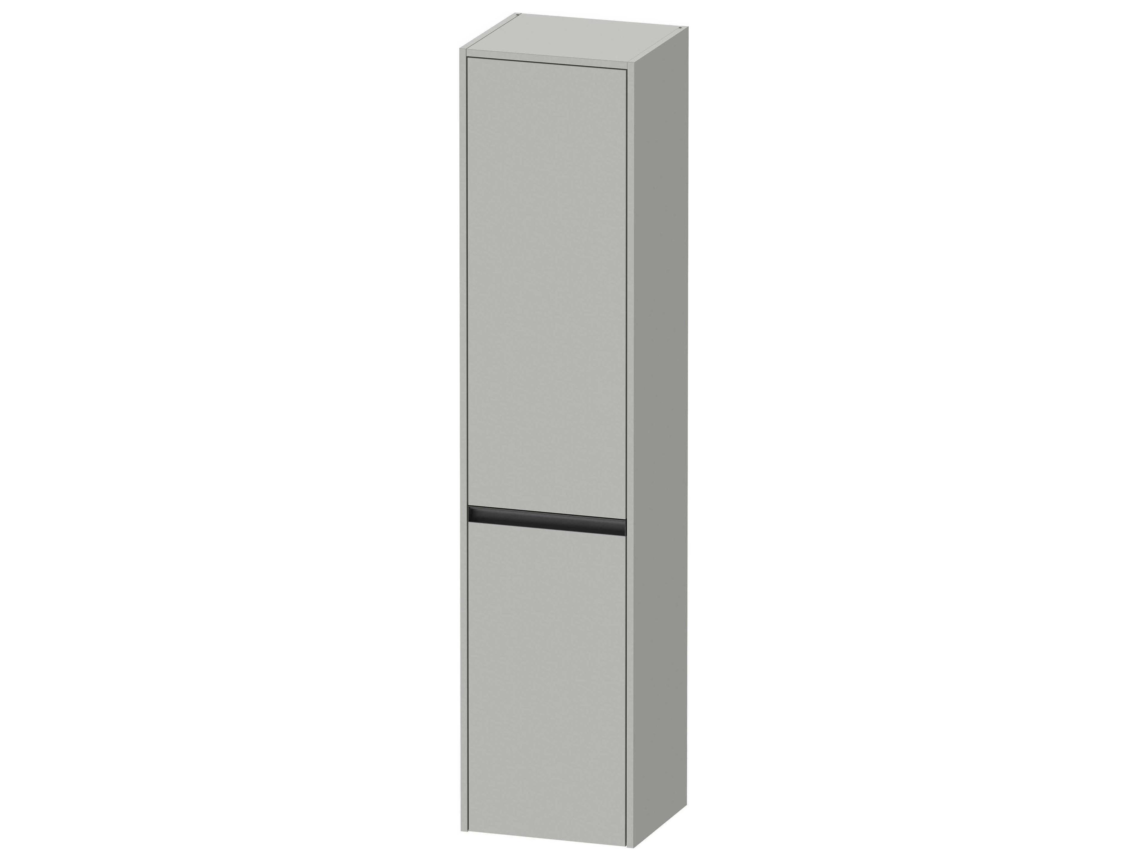 Ketho.2 16'' Concrete Gray Matt Wall-Mounted Cabinet - Right-Hand Hinge