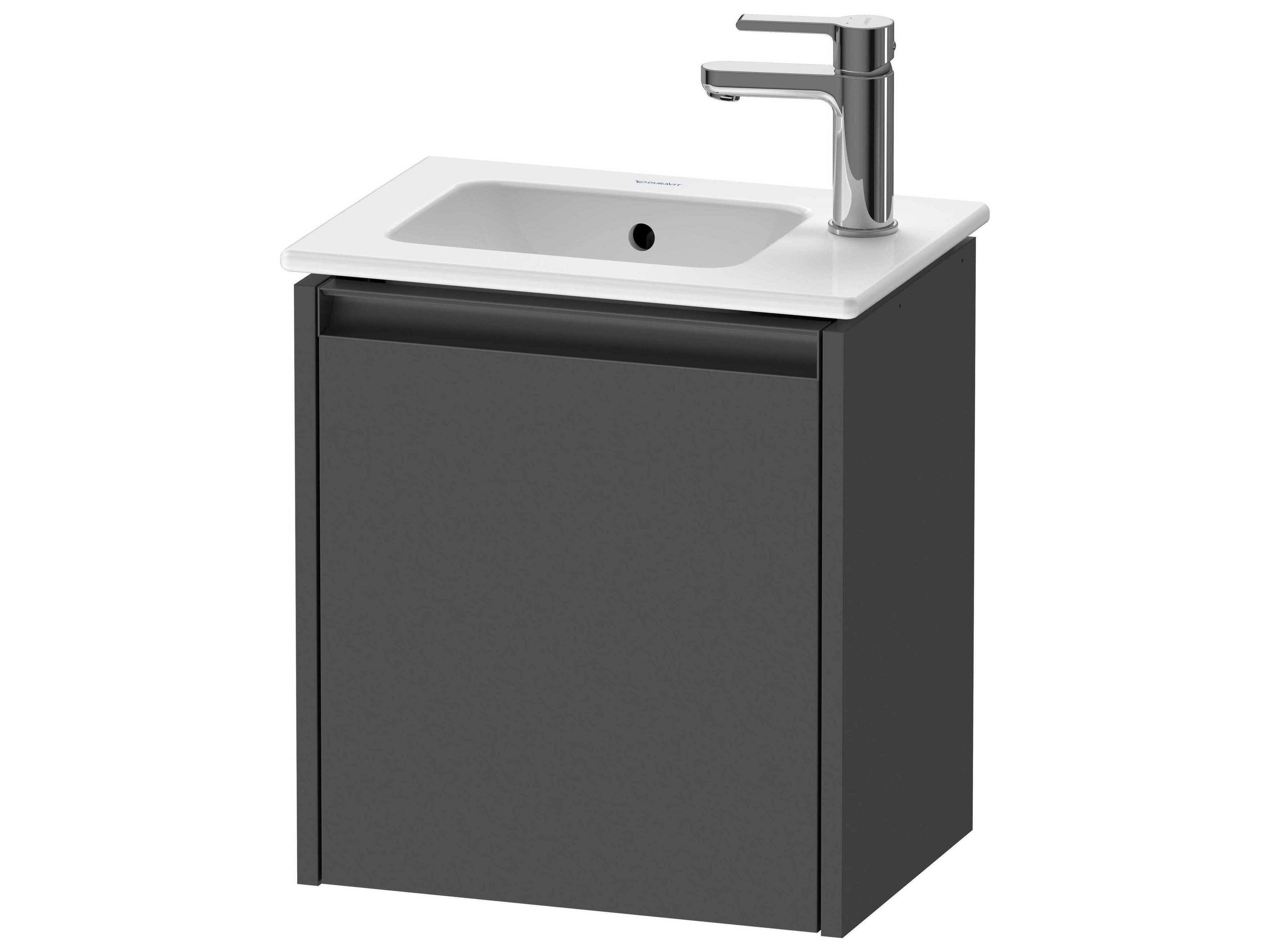 Ketho.2 16'' Graphite Matt Wall-Mounted Cabinet - Right-Hand Hinge