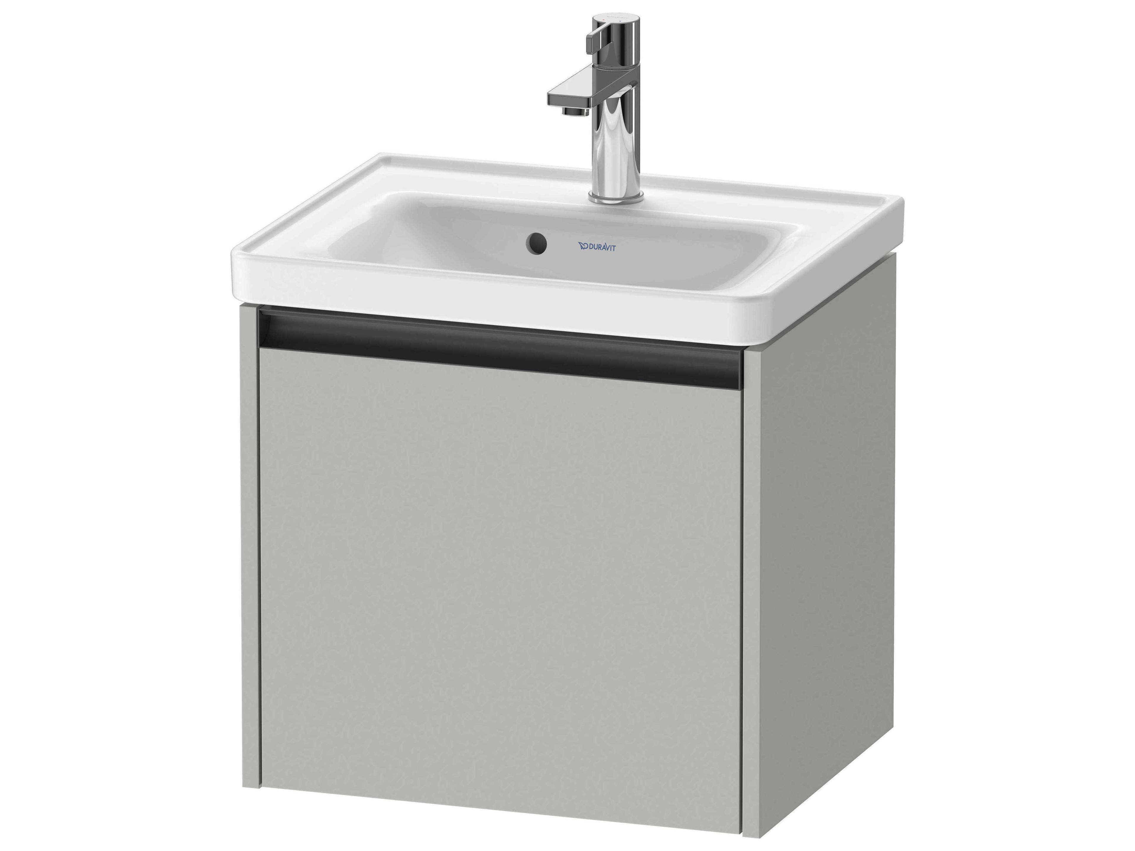 Ketho.2 item 19" Concrete Gray Matt Wall-Mounted Vanity Unit
