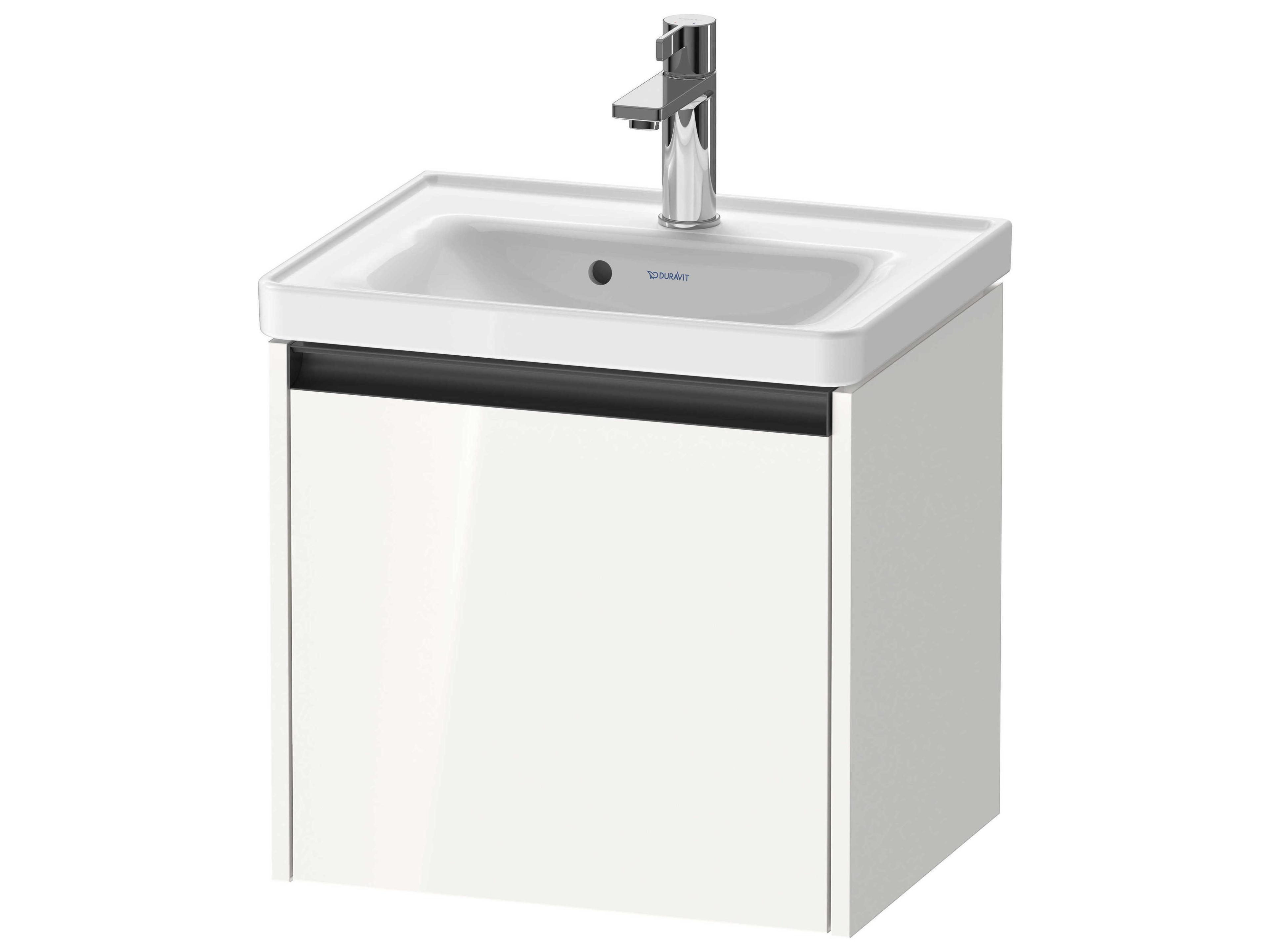 Ketho.2 item 19" White High Gloss Wall-Mounted Vanity Unit