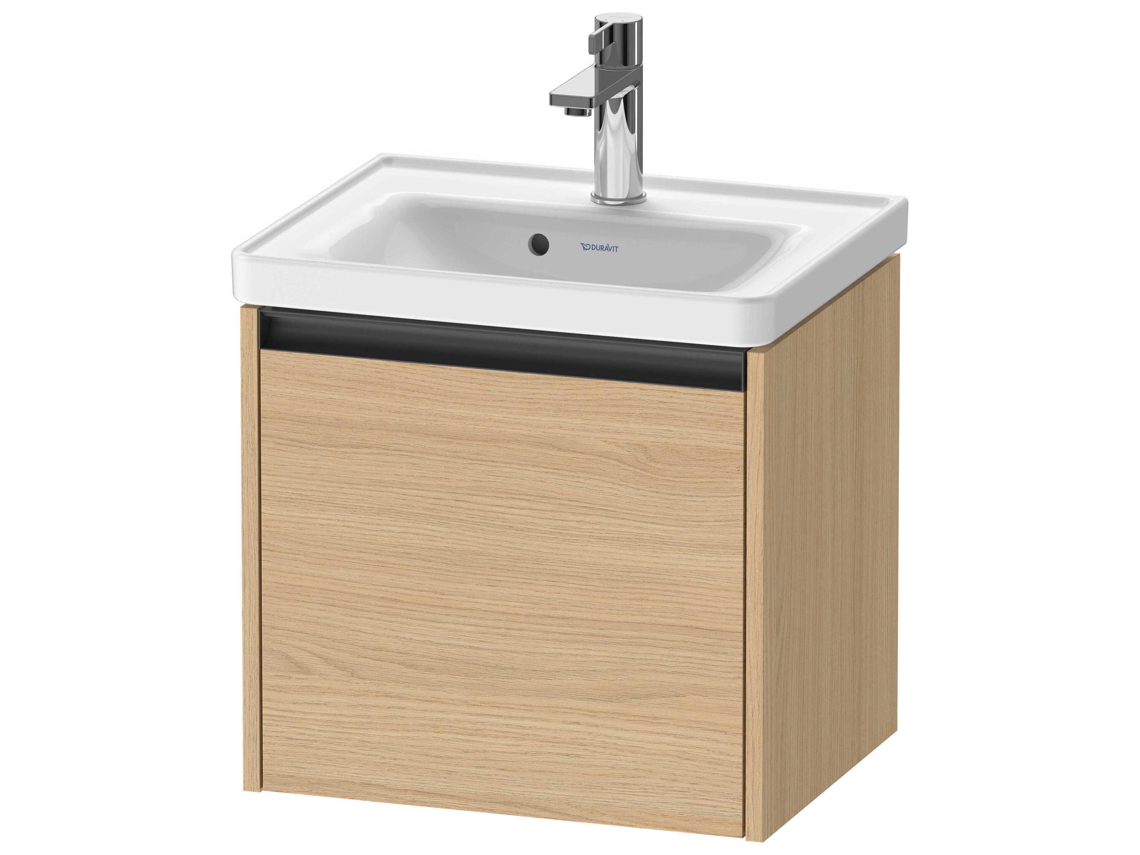 Ketho.2 item 19" Natural Oak Matt Wall-Mounted Vanity Unit