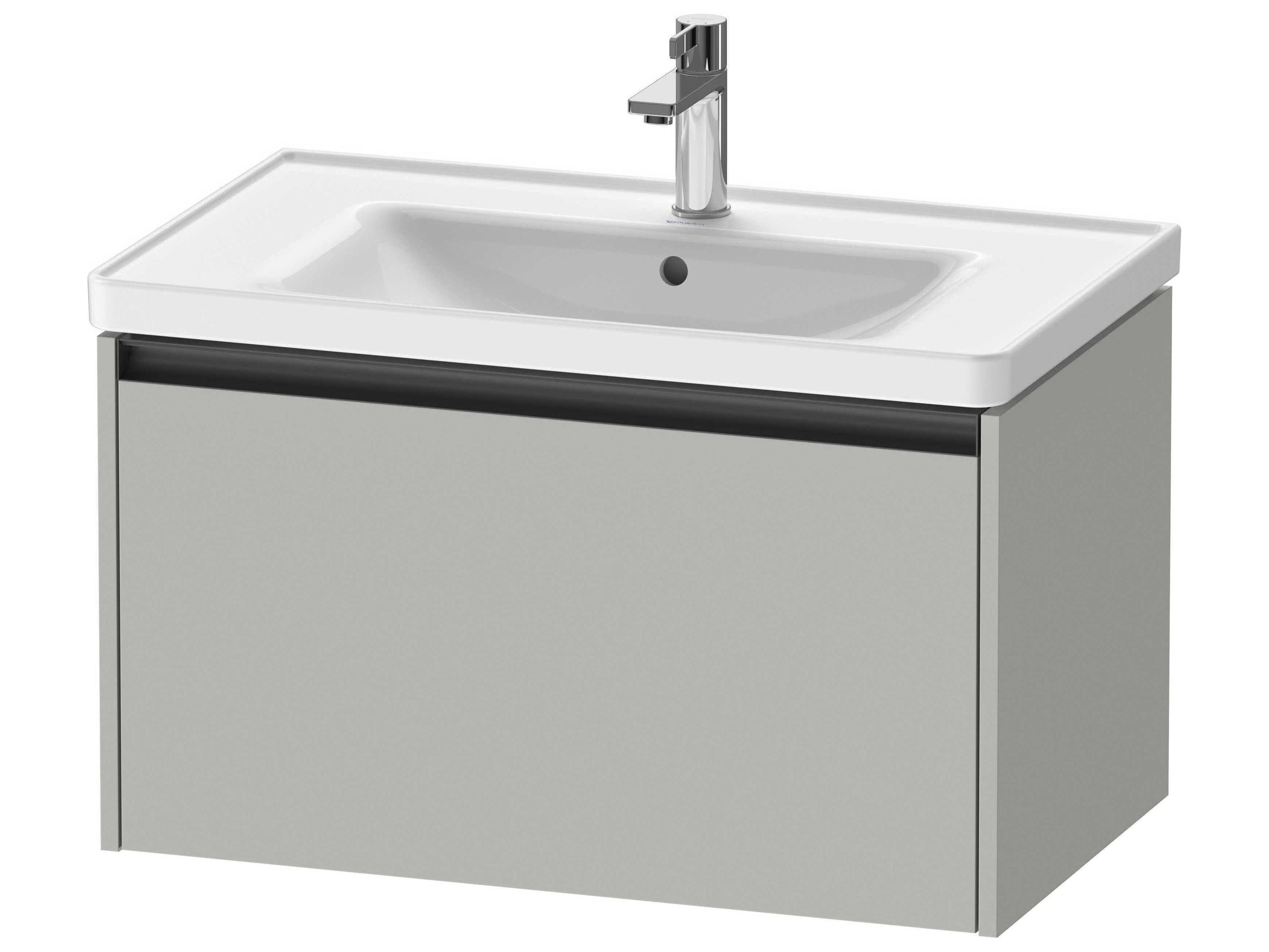 Ketho.2 item 31" Concrete Gray Matt Wall-Mounted Vanity Unit