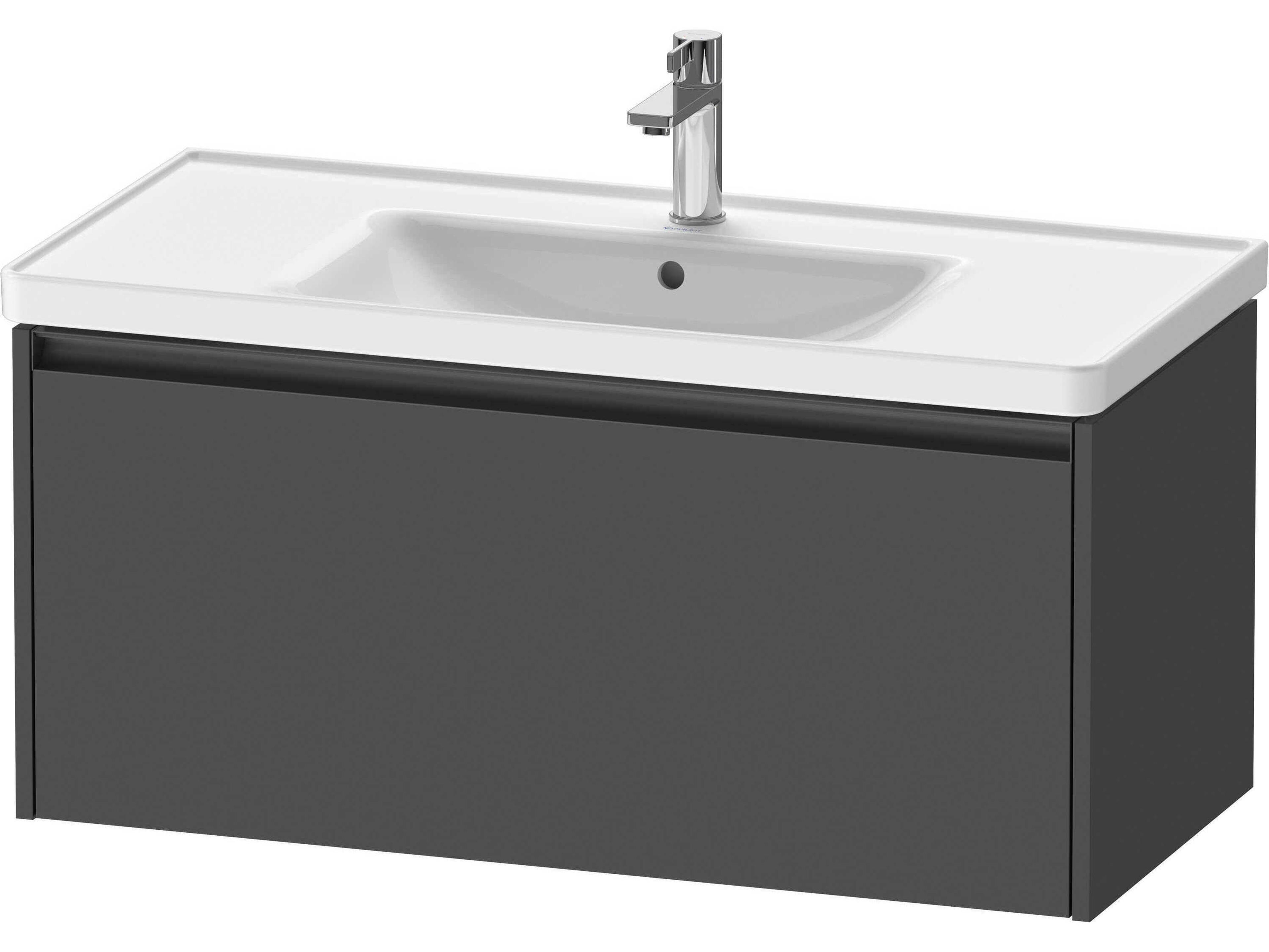 Ketho.2 item 39" Graphite Matt Wall-Mounted Vanity Unit