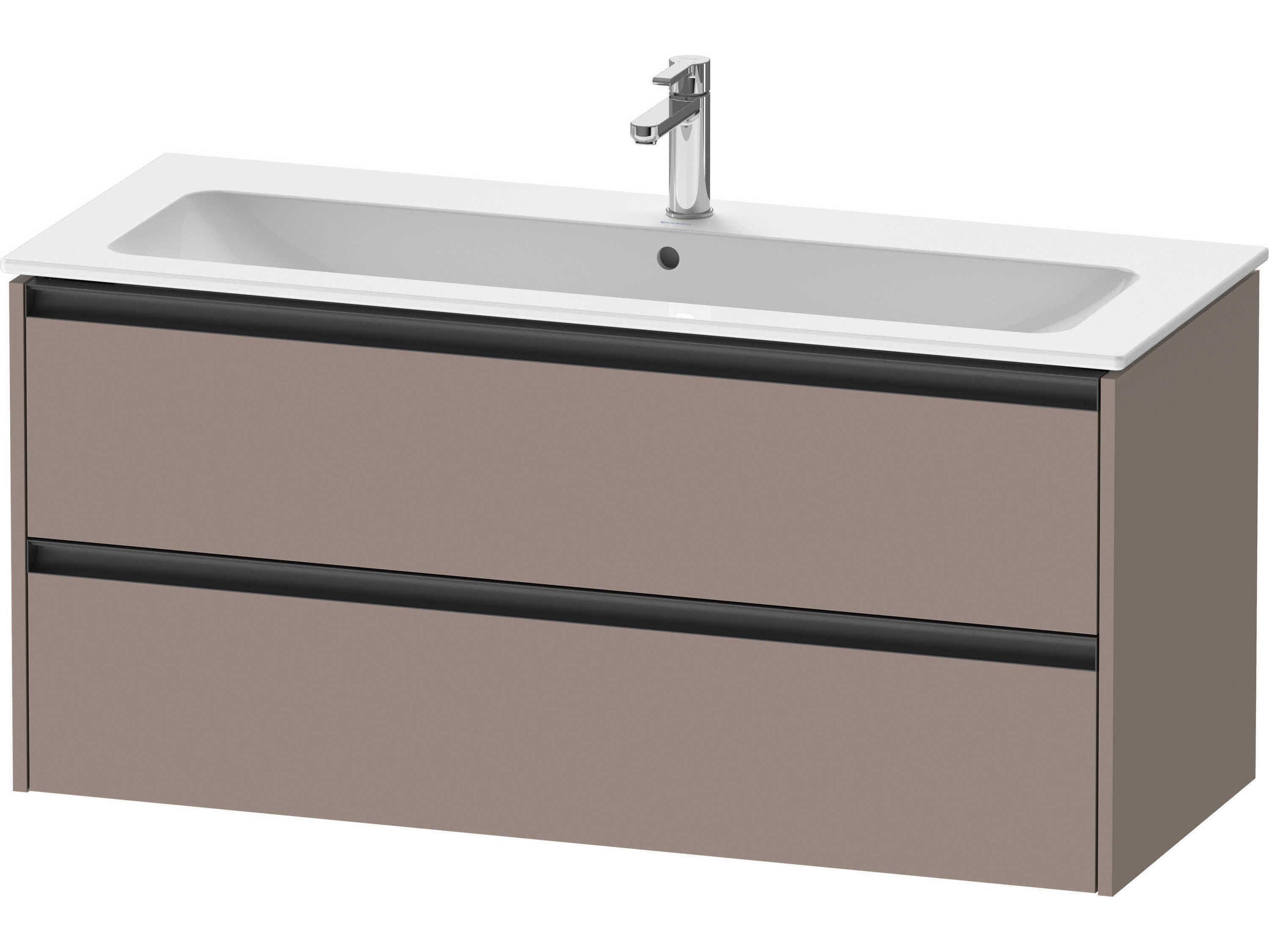 Ketho.2 item 48" Two Frawer Bassalt Matt Wall-Mounted Vanity Unit