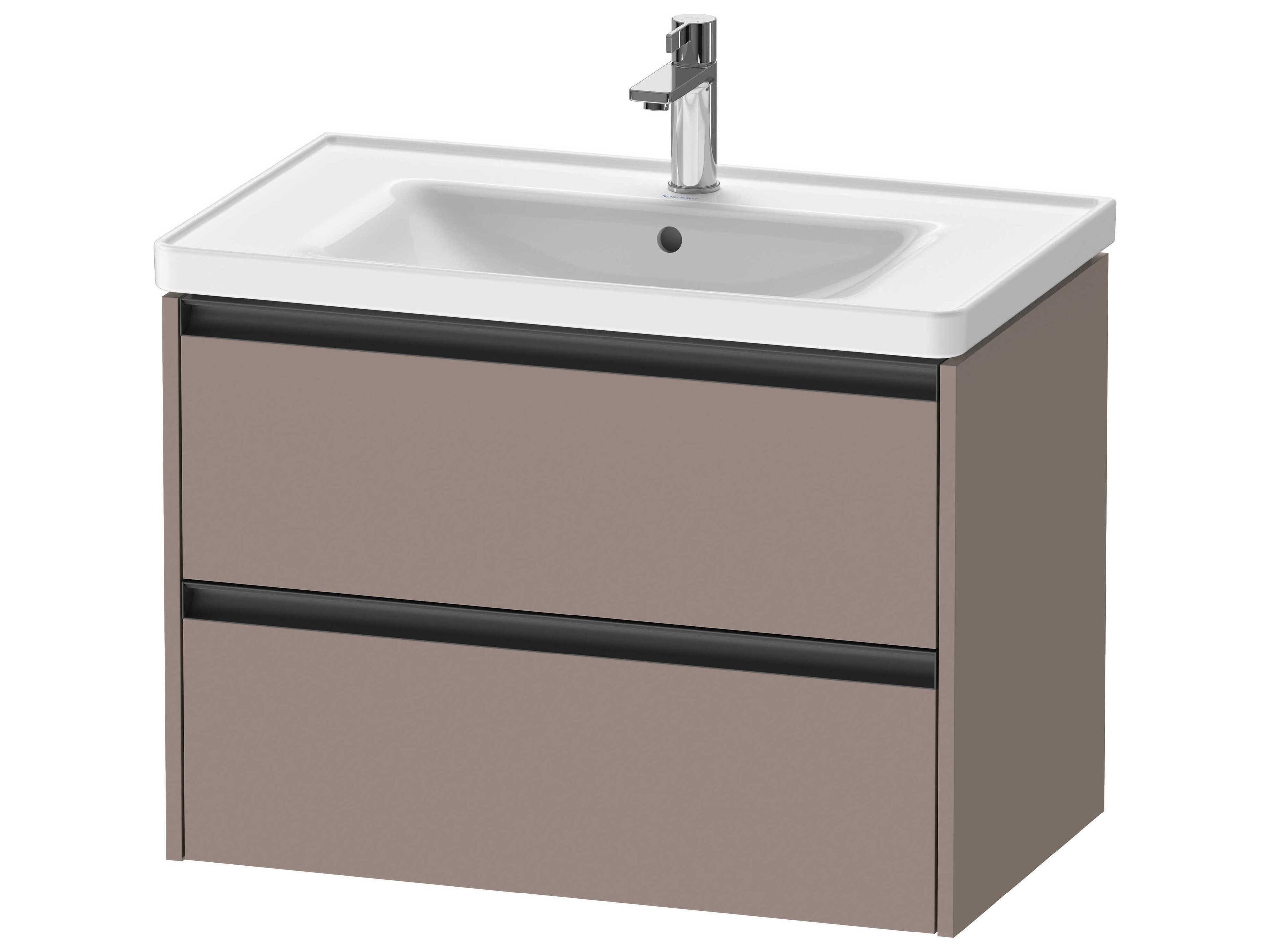 Ketho.2 item 31" Two Frawer Bassalt Matt Wall-Mounted Vanity Unit