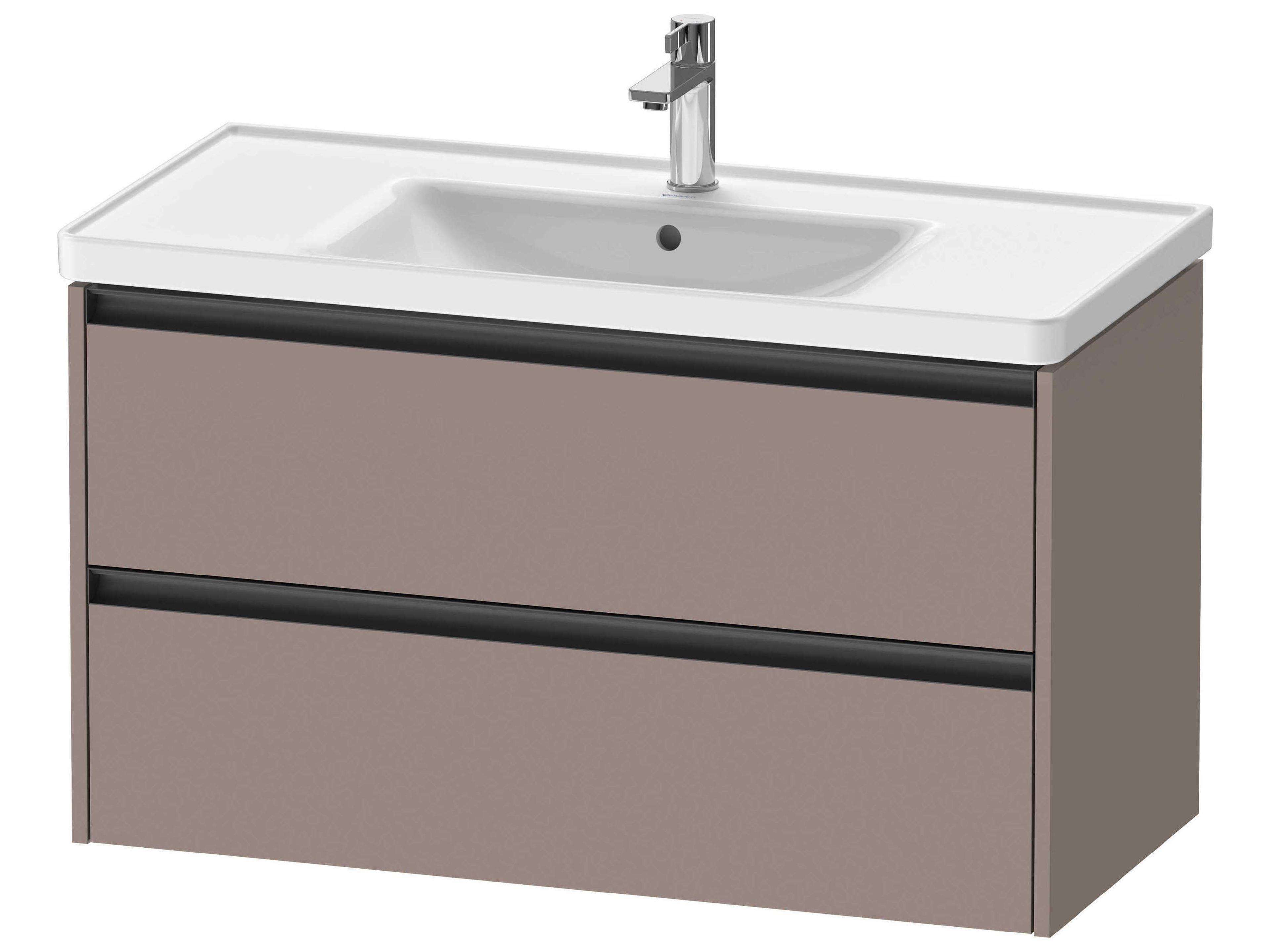 Ketho.2 item 39" Two Frawer Bassalt Matt Wall-Mounted Vanity Unit