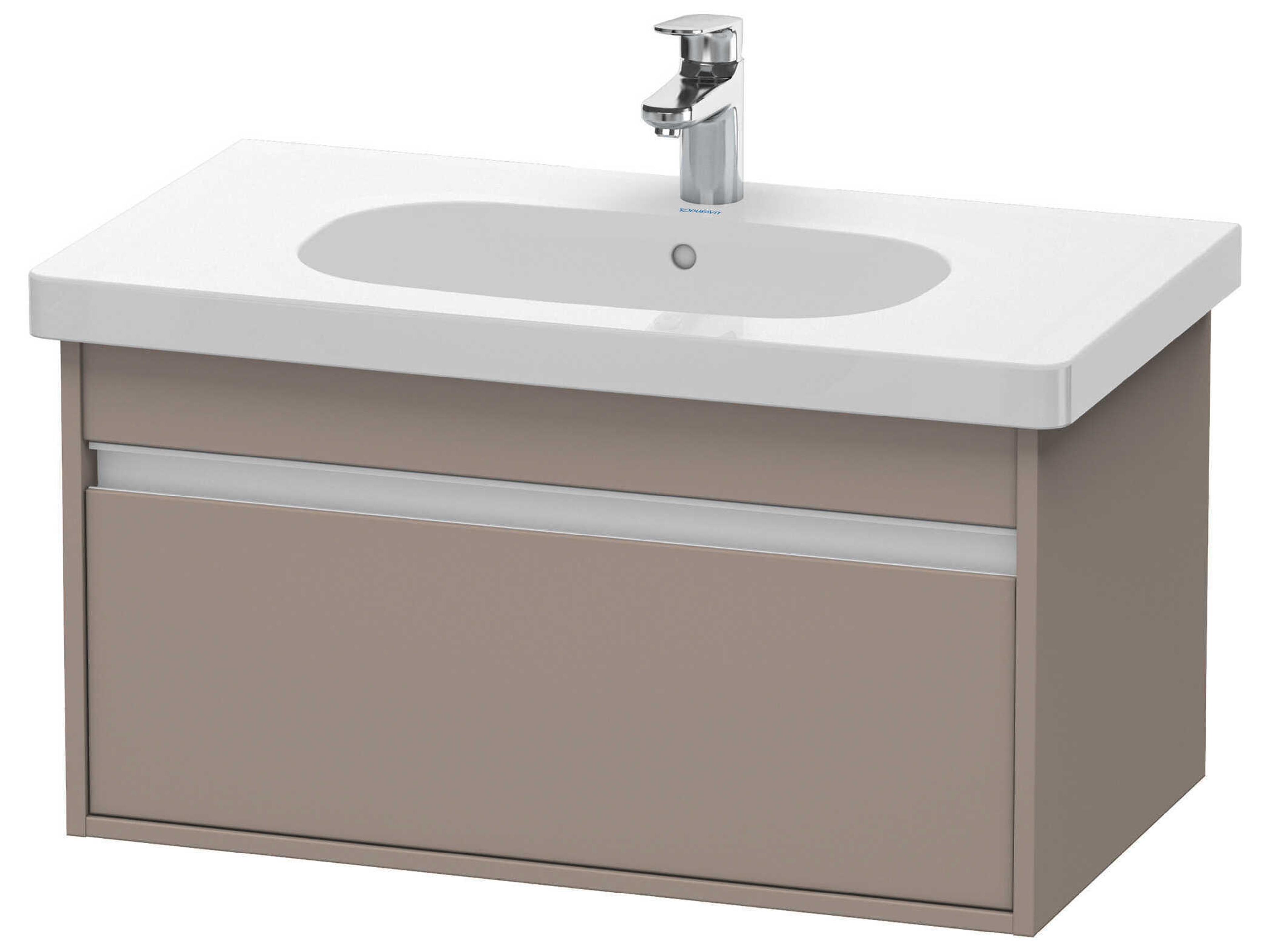 Ketho 32'' One Drawer Bassalt  Matt Wall-Mounted Vanity Unit