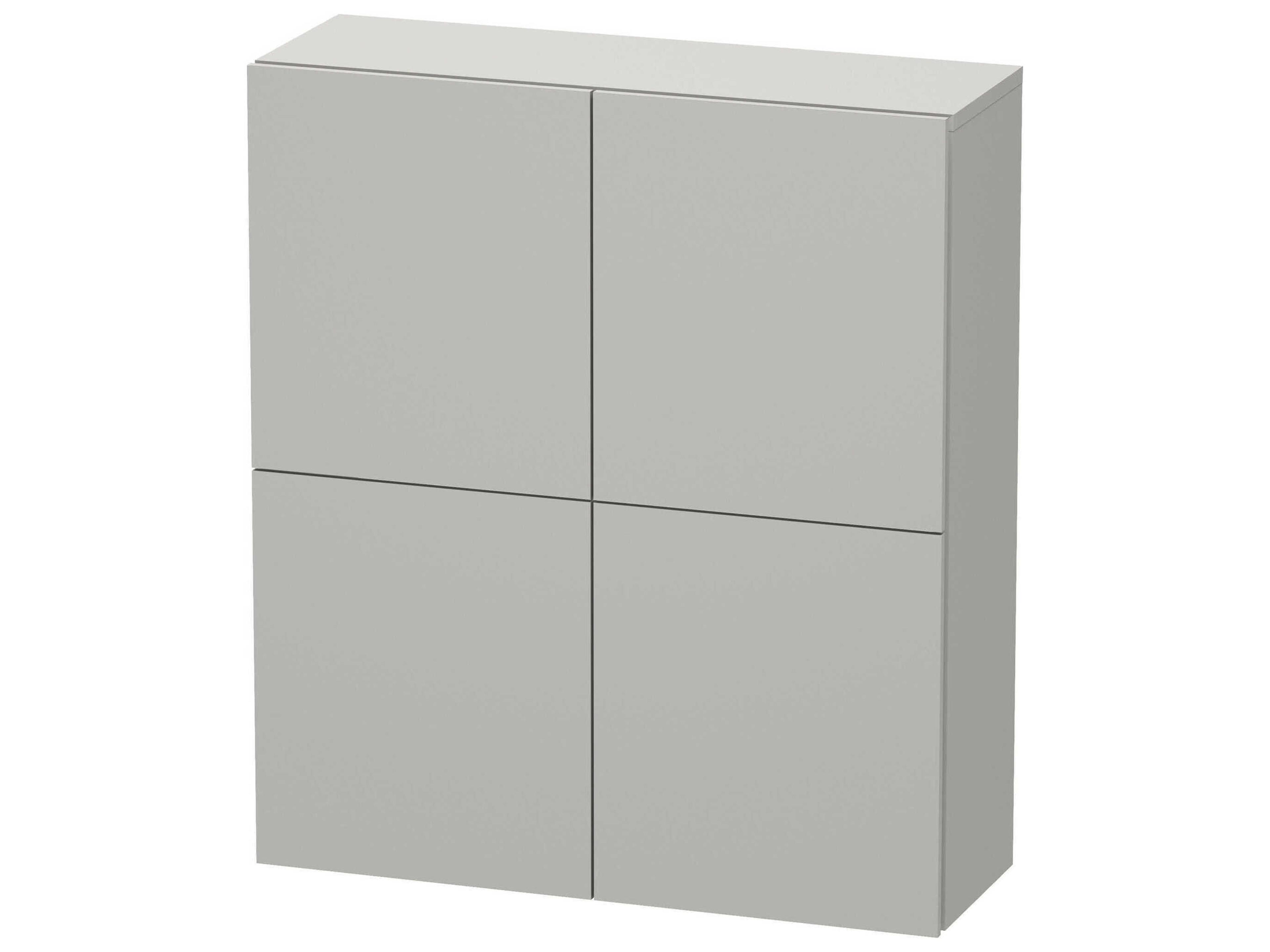 L-cube 28'' Concrete Gray Matt Wall-Mounted Cabinet