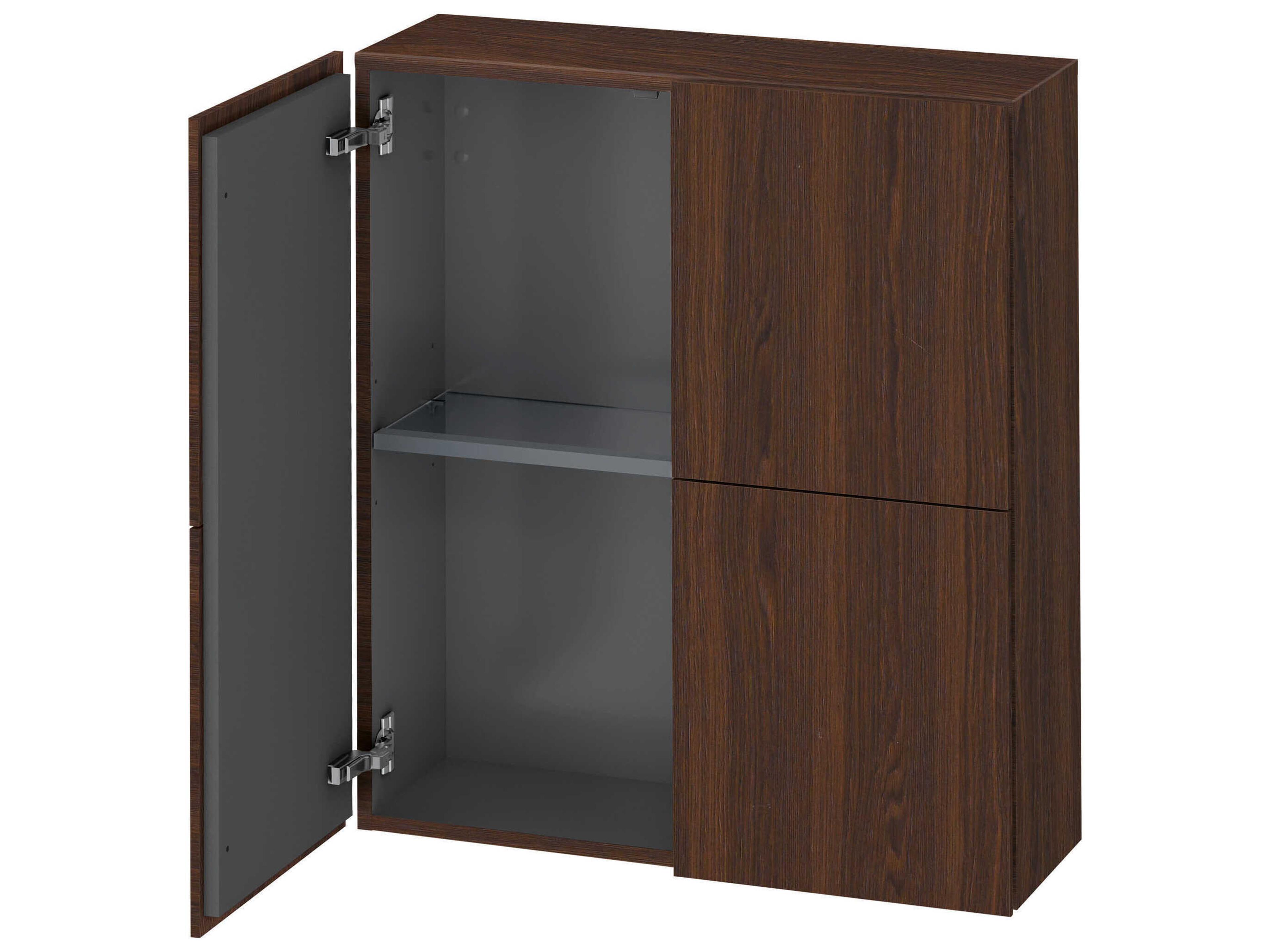 L-cube 28'' Walnut (Brushed) Matt Wall-Mounted Cabinet