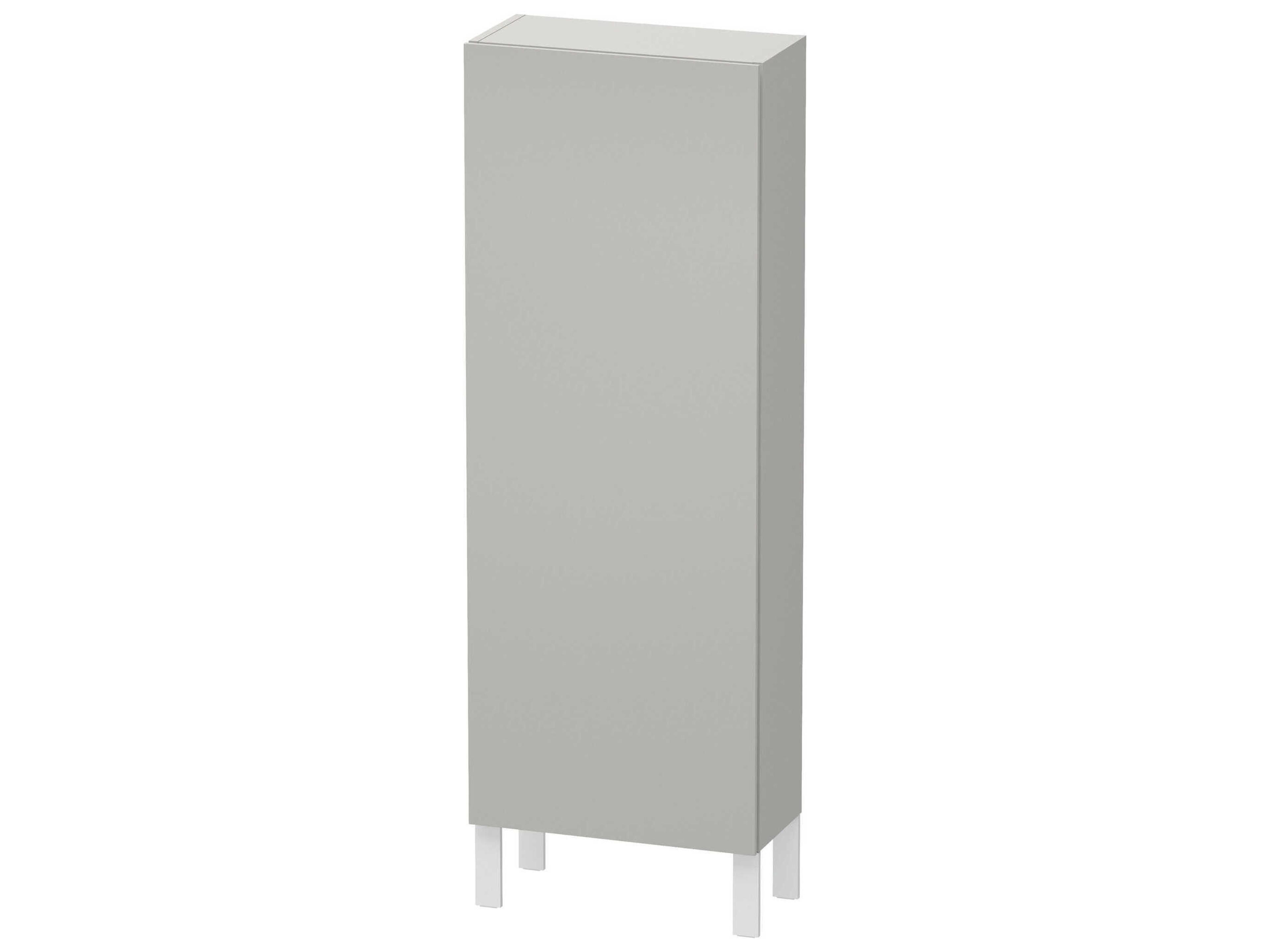 L-cube 20'' Concrete Gray Matt Wall-Mounted Cabinet - Left-Hand Hinge