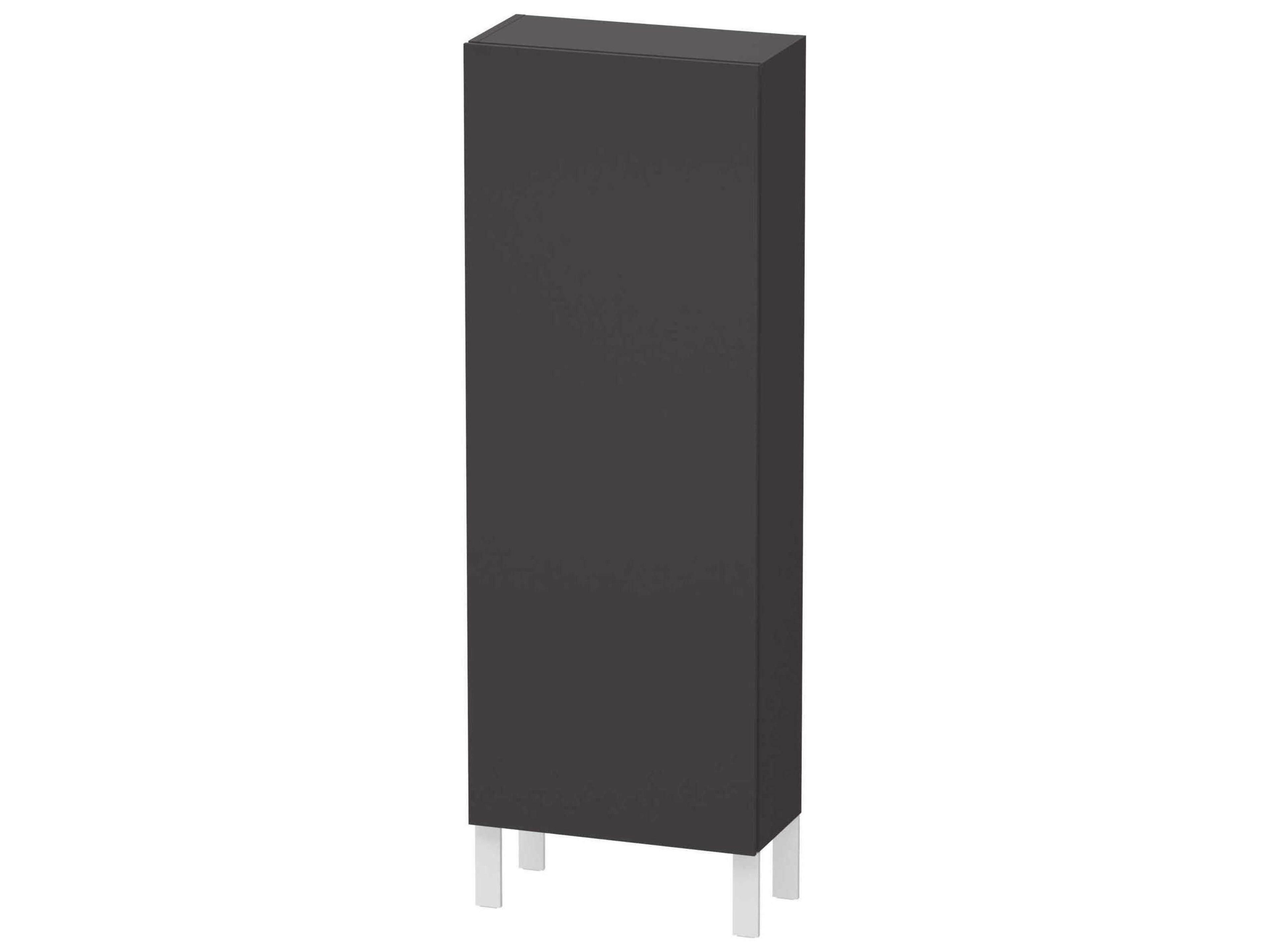 L-cube 20'' Graphite Super Matt Wall-Mounted Cabinet - Left-Hand Hinge