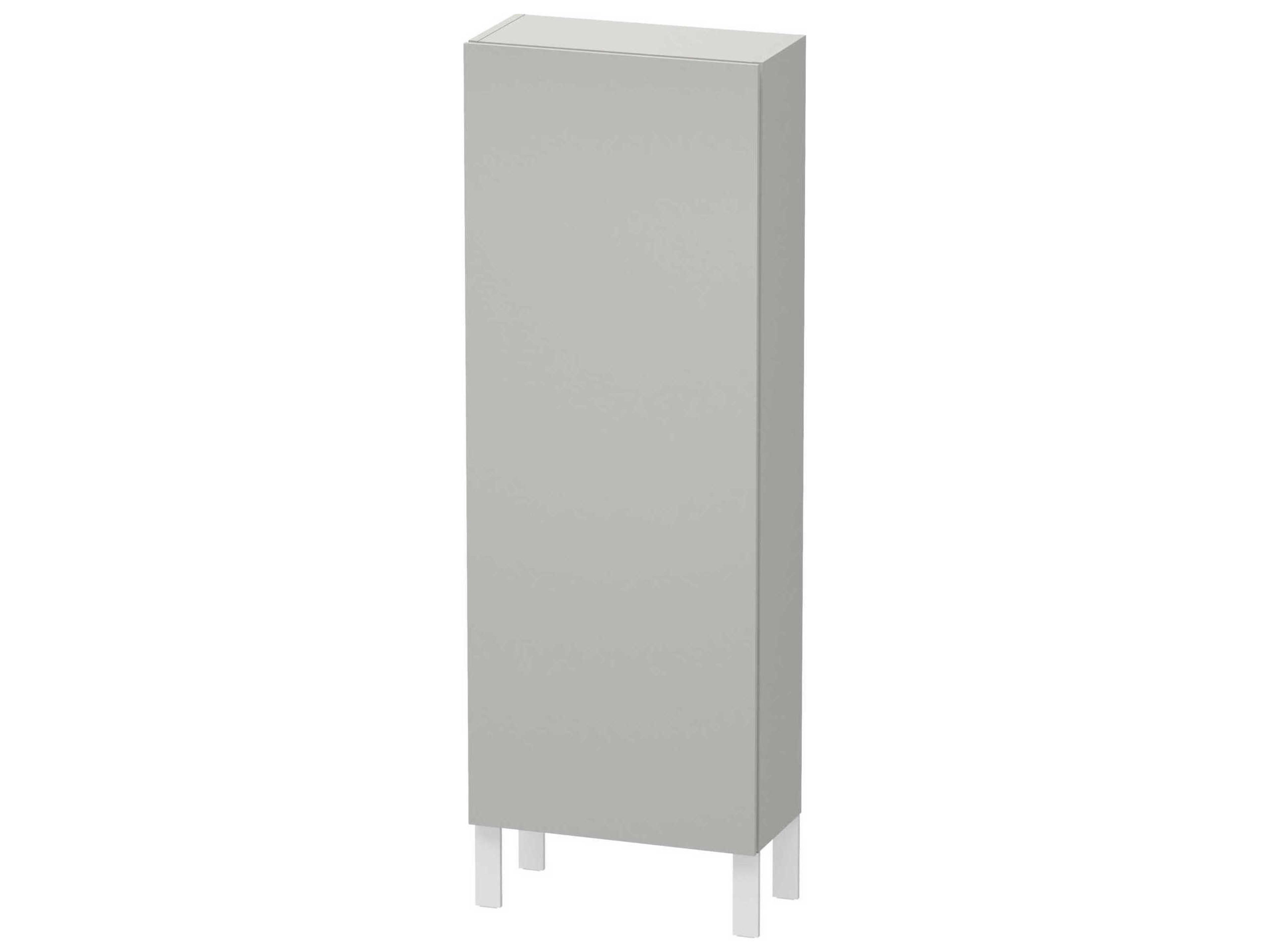 L-cube 20'' Concrete Gray Matt Wall-Mounted Cabinet - Right-Hand Hinge