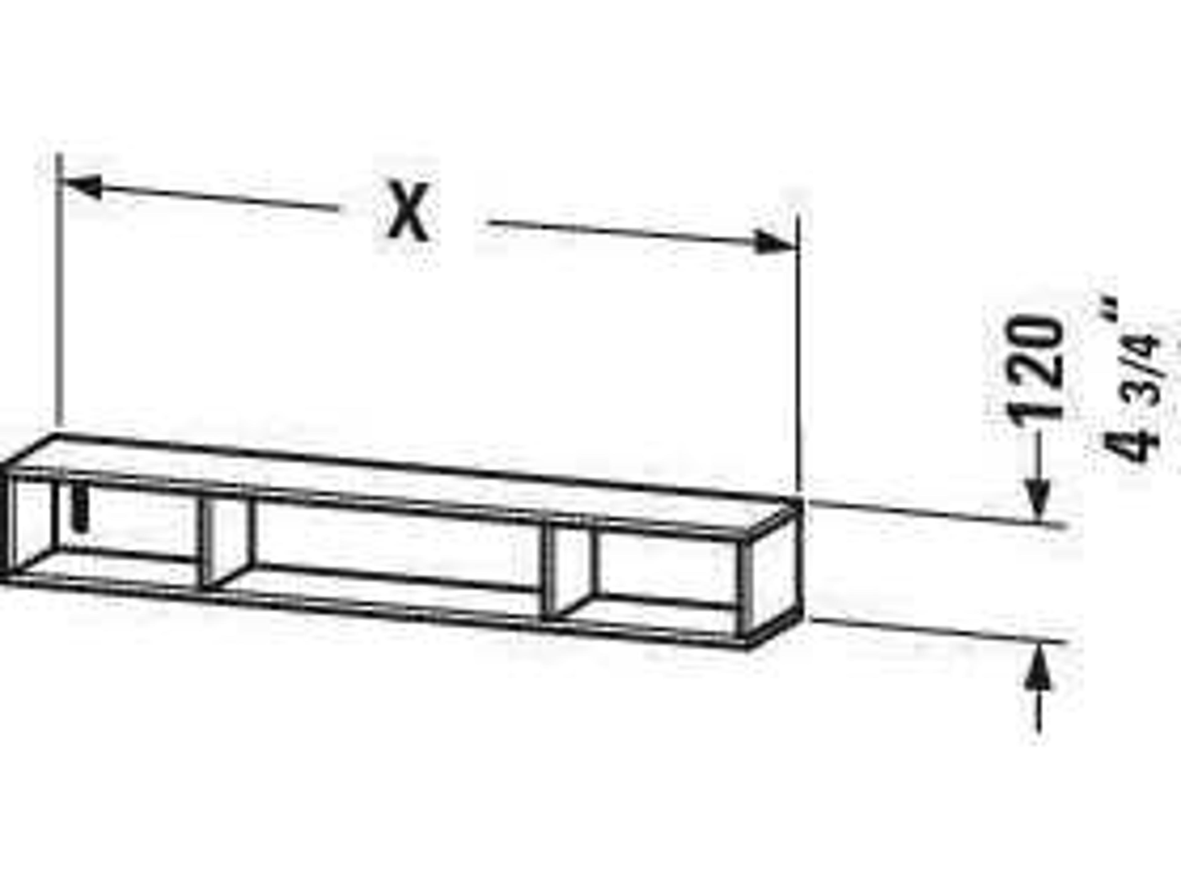Duravit L-cube 32'' Walnut Matt Open Accent