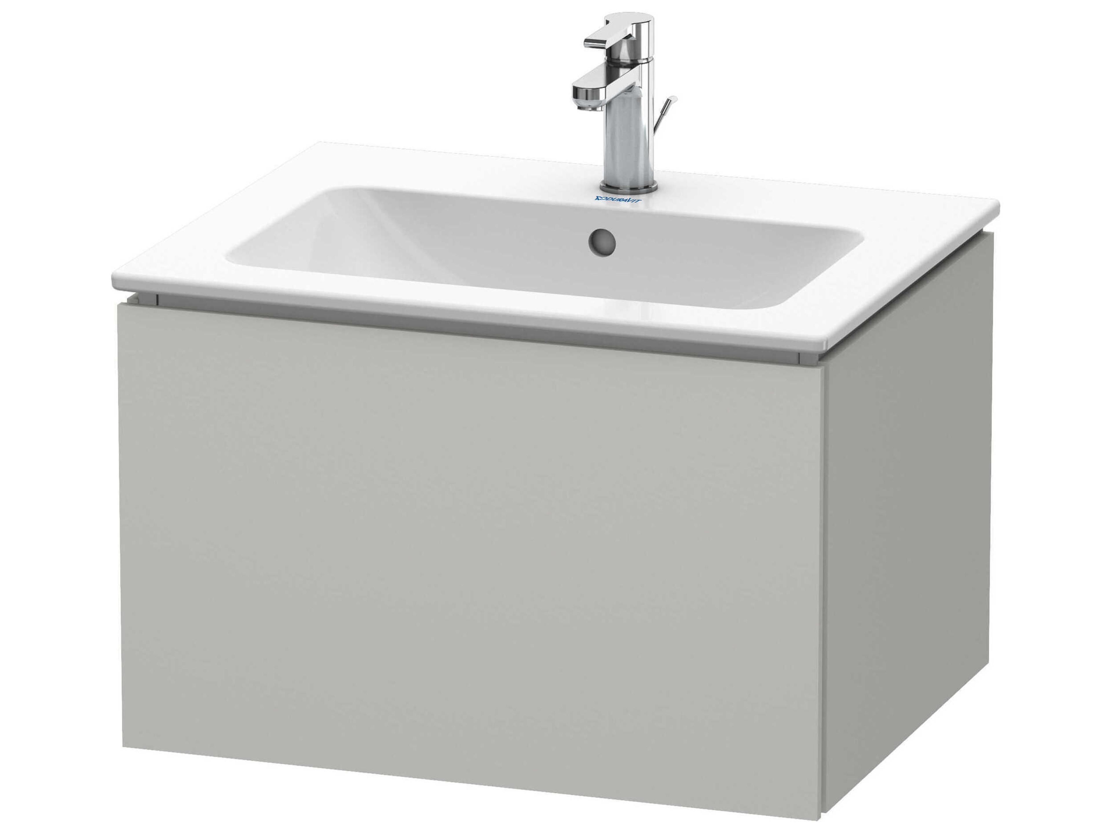 L-cube 24'' Concrete Gray Matt Wall-Mounted Vanity Unit