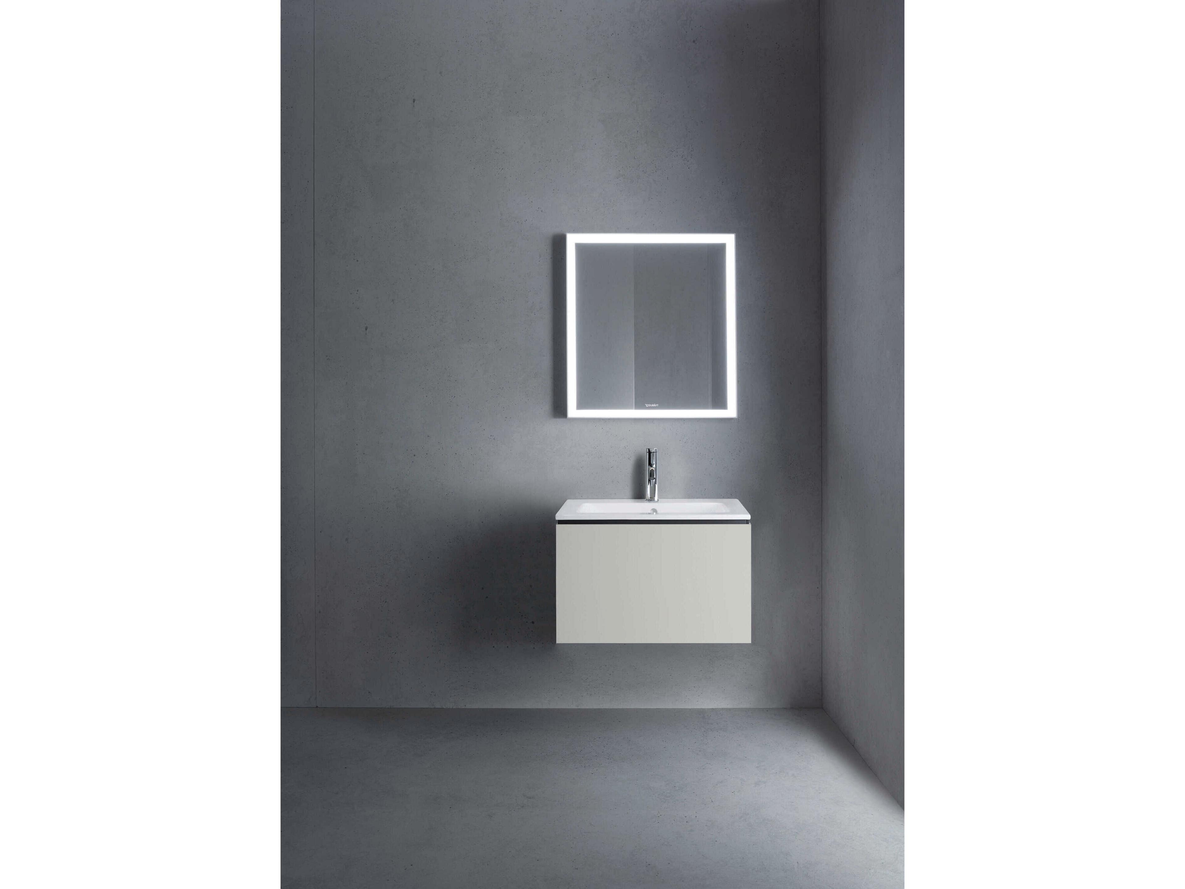 Duravit L-cube 24'' Concrete Gray Matt Wall-Mounted Vanity Unit