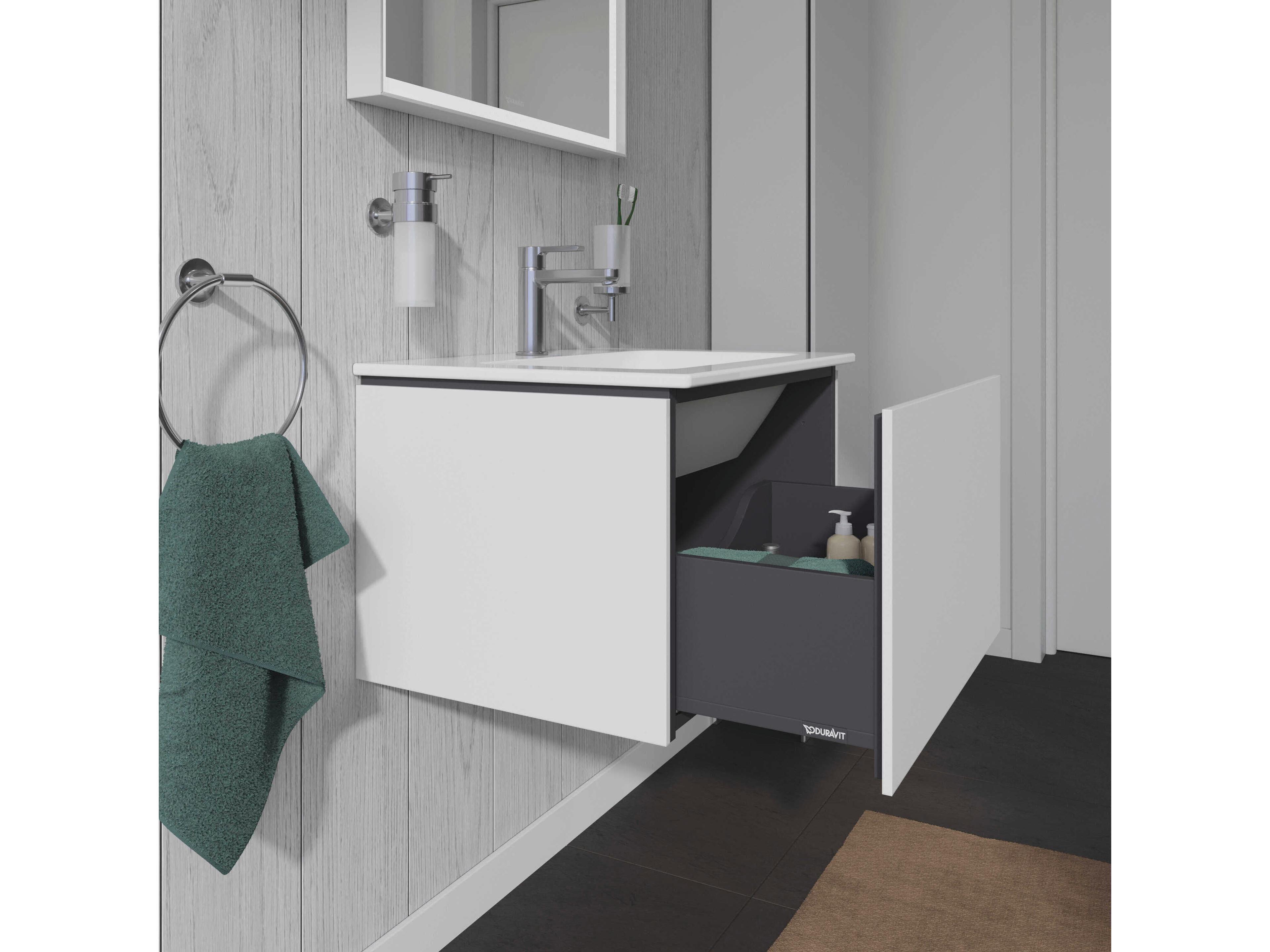 Duravit L-cube 24'' White Matt Wall-Mounted Vanity Unit