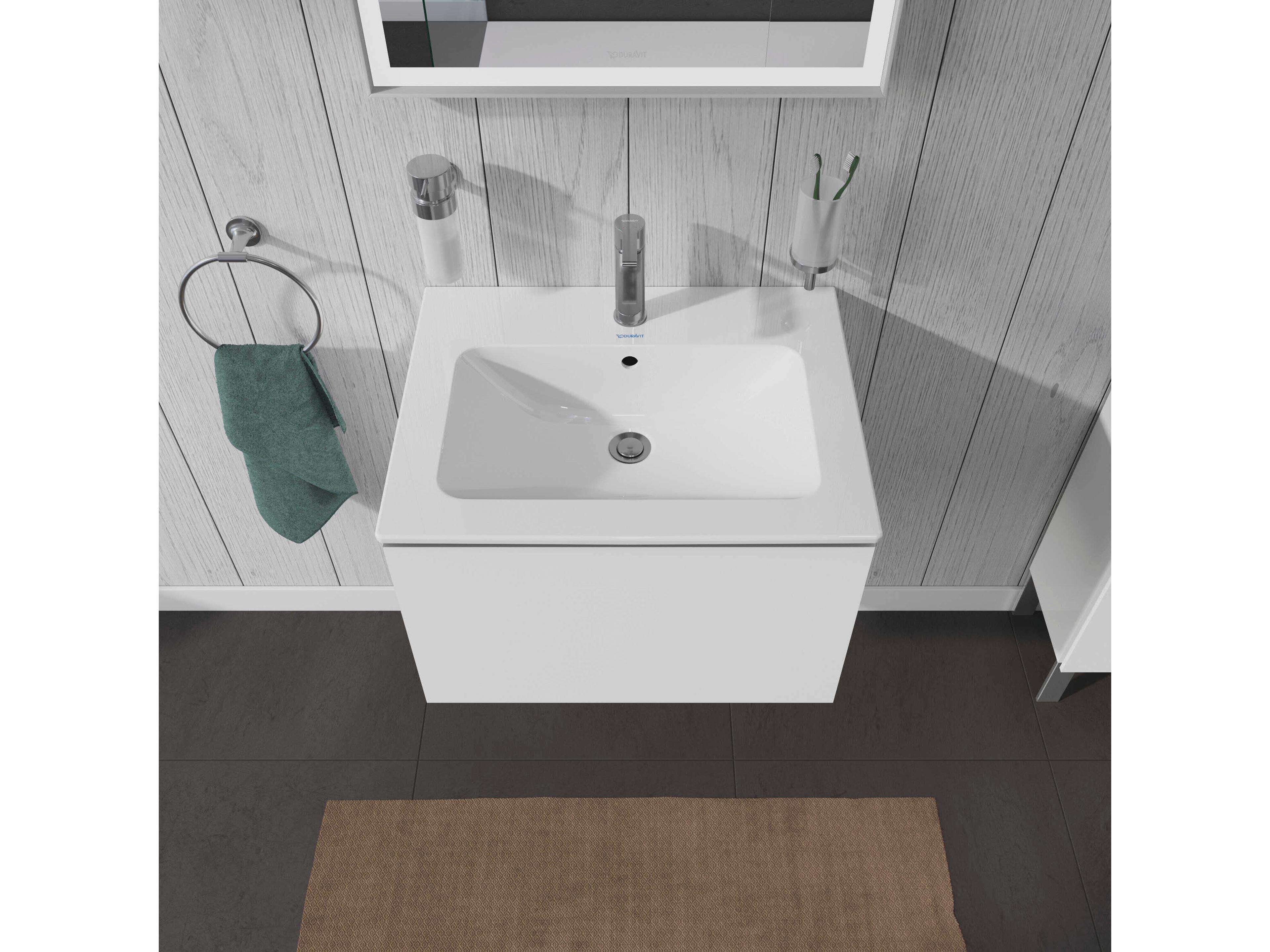 Duravit L-cube 24'' White High Gloss Wall-Mounted Vanity Unit