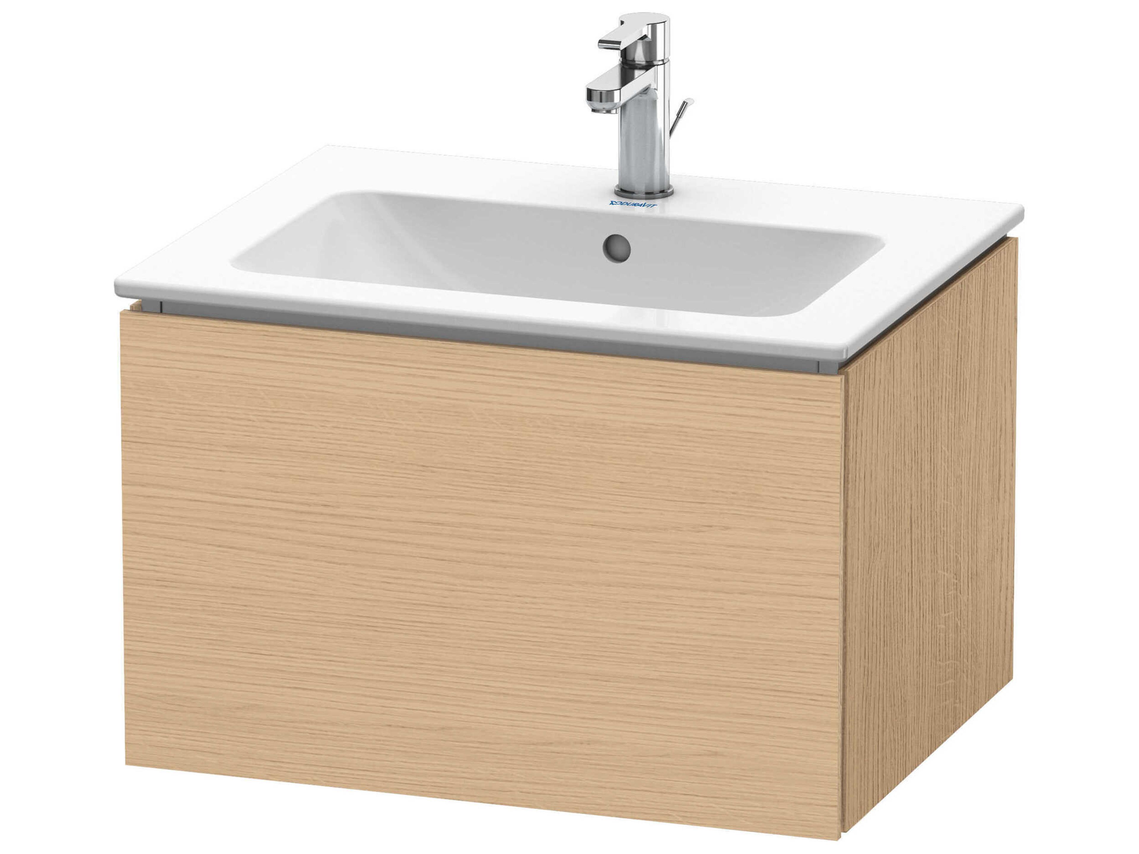 L-cube 24'' Natural Oak Matt Wall-Mounted Vanity Unit