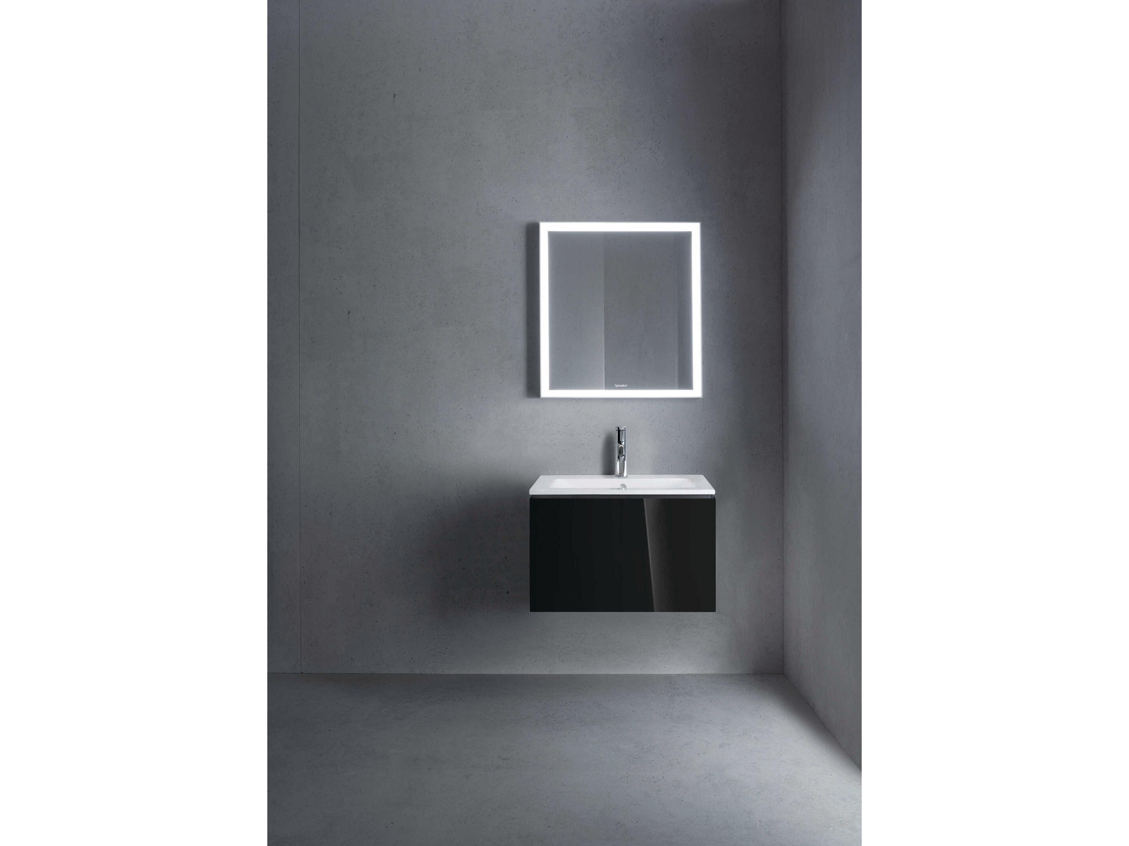 Duravit L-cube 24'' Black High Gloss Wall-Mounted Vanity Unit
