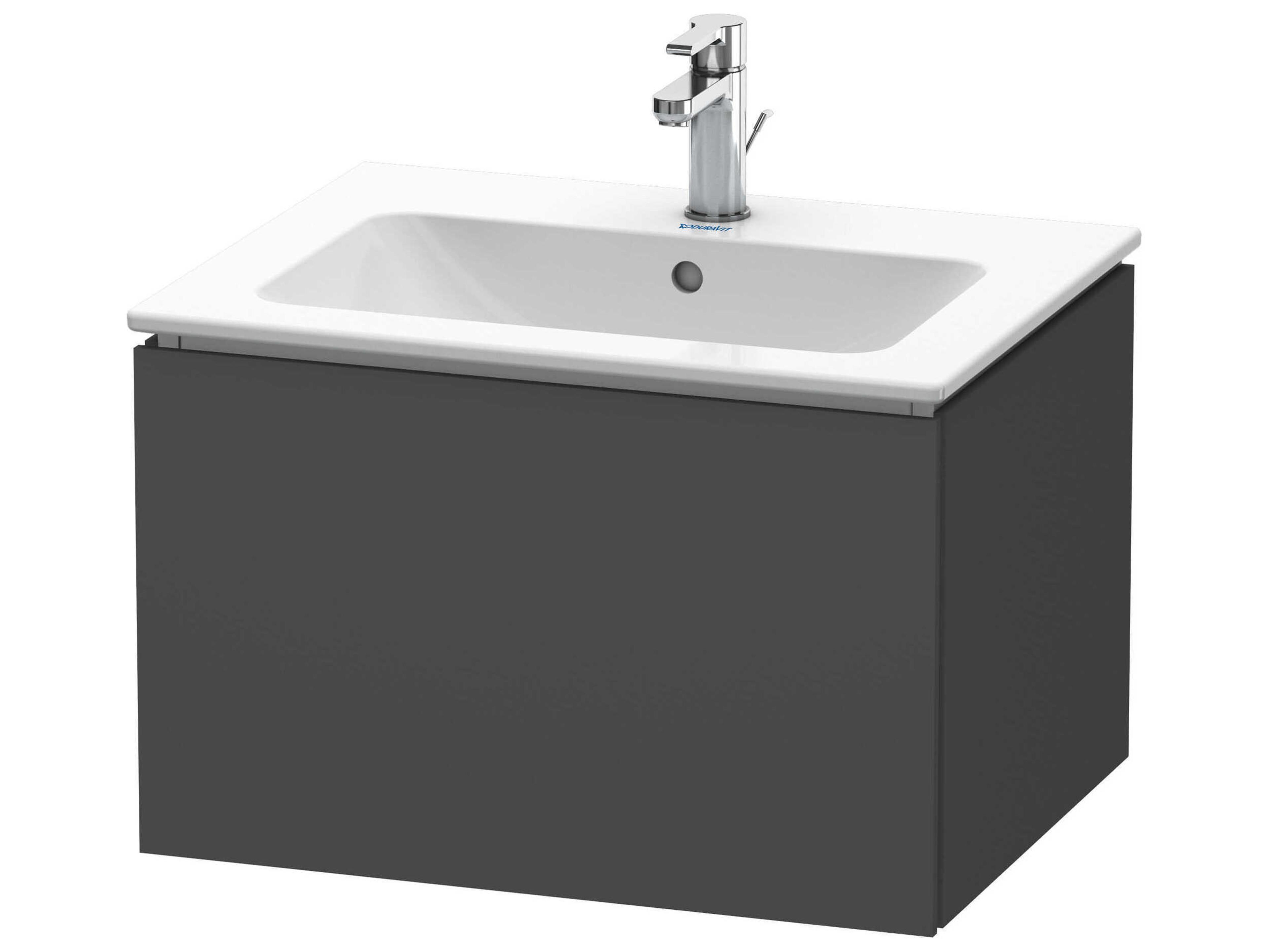 L-cube 24'' Graphite Matt Wall-Mounted Vanity Unit