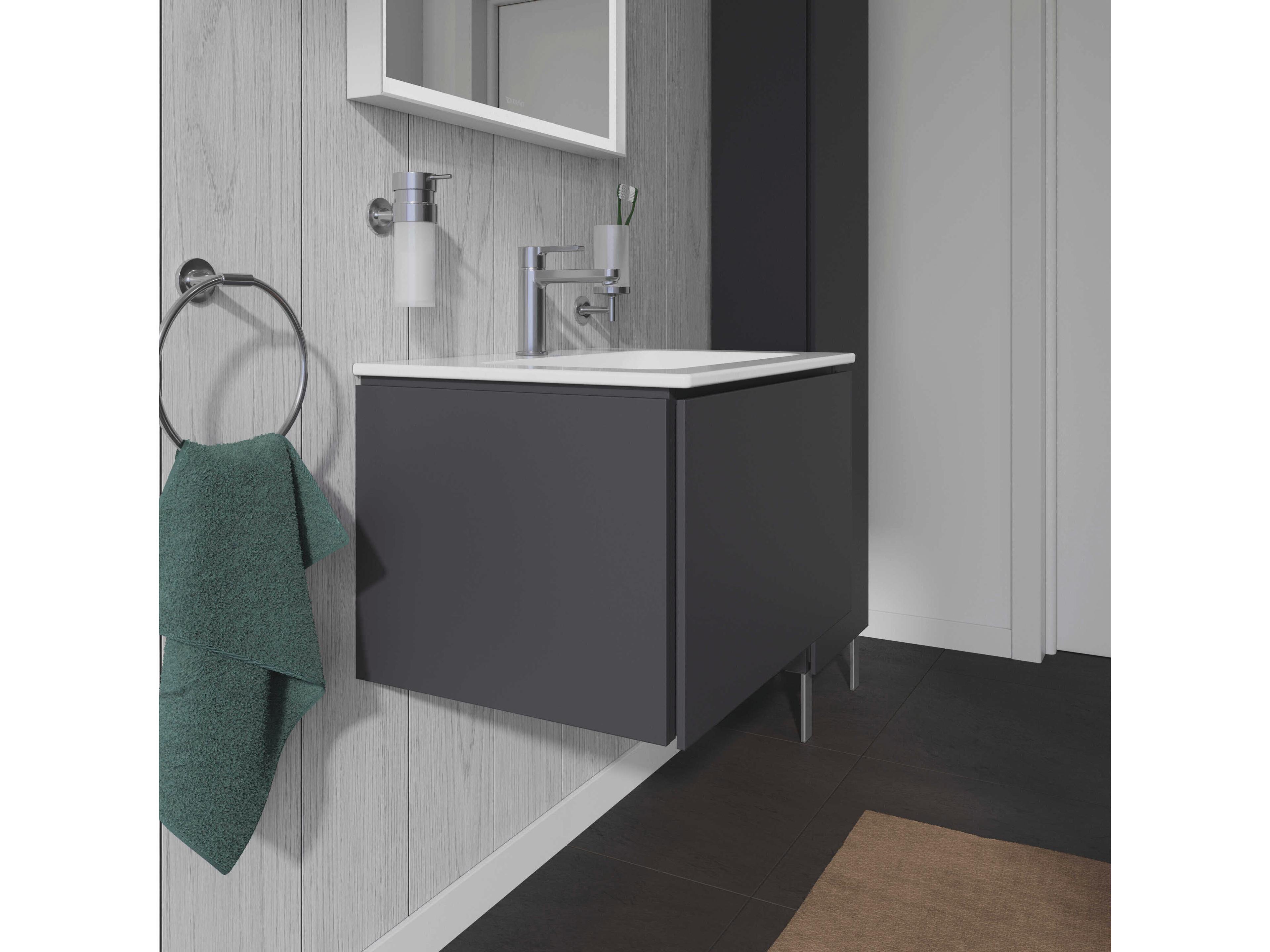 Duravit L-cube 24'' Graphite Matt Wall-Mounted Vanity Unit