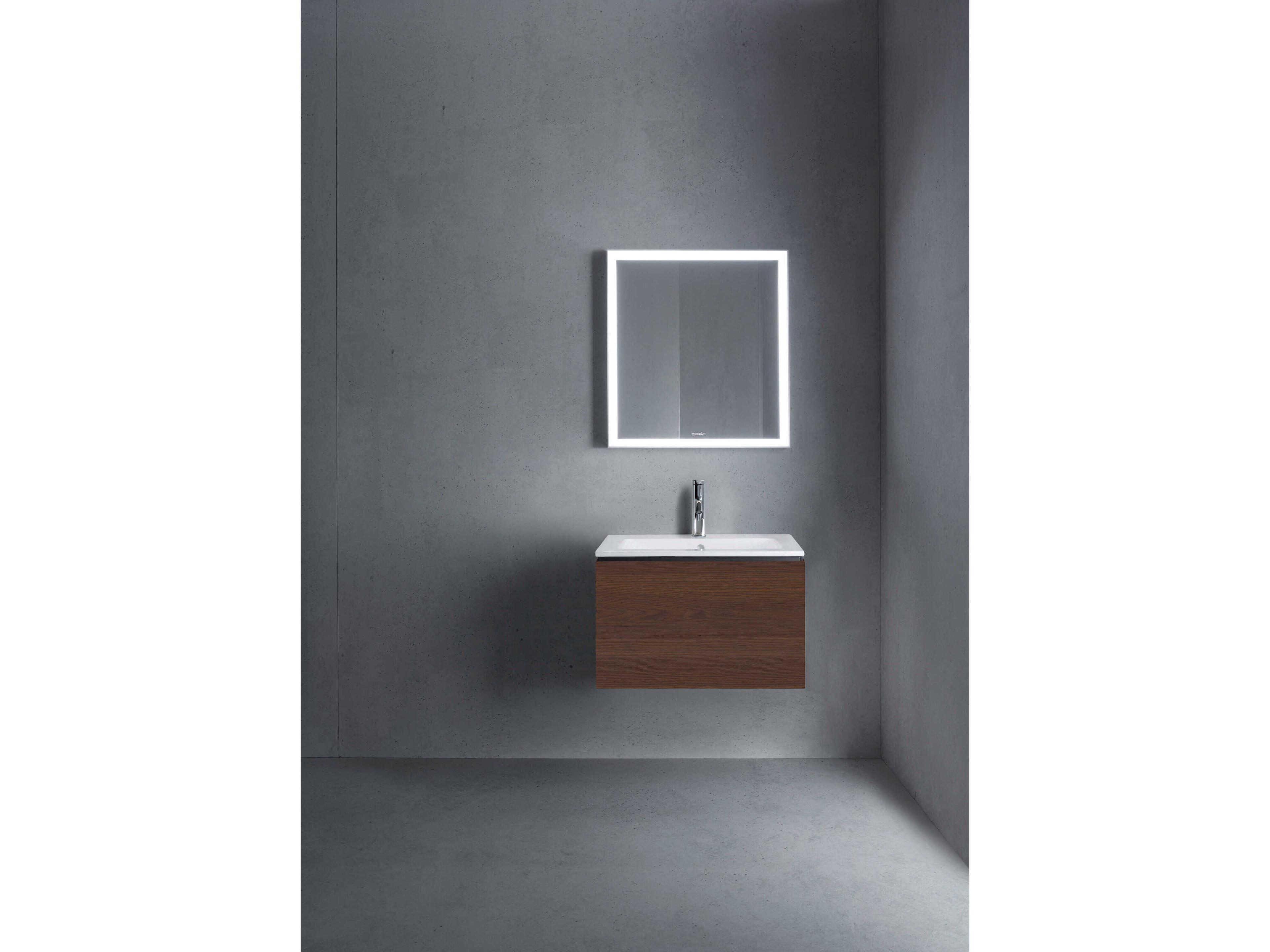 Duravit L-cube 24'' Walnut (Brushed) Matt Wall-Mounted Vanity Unit
