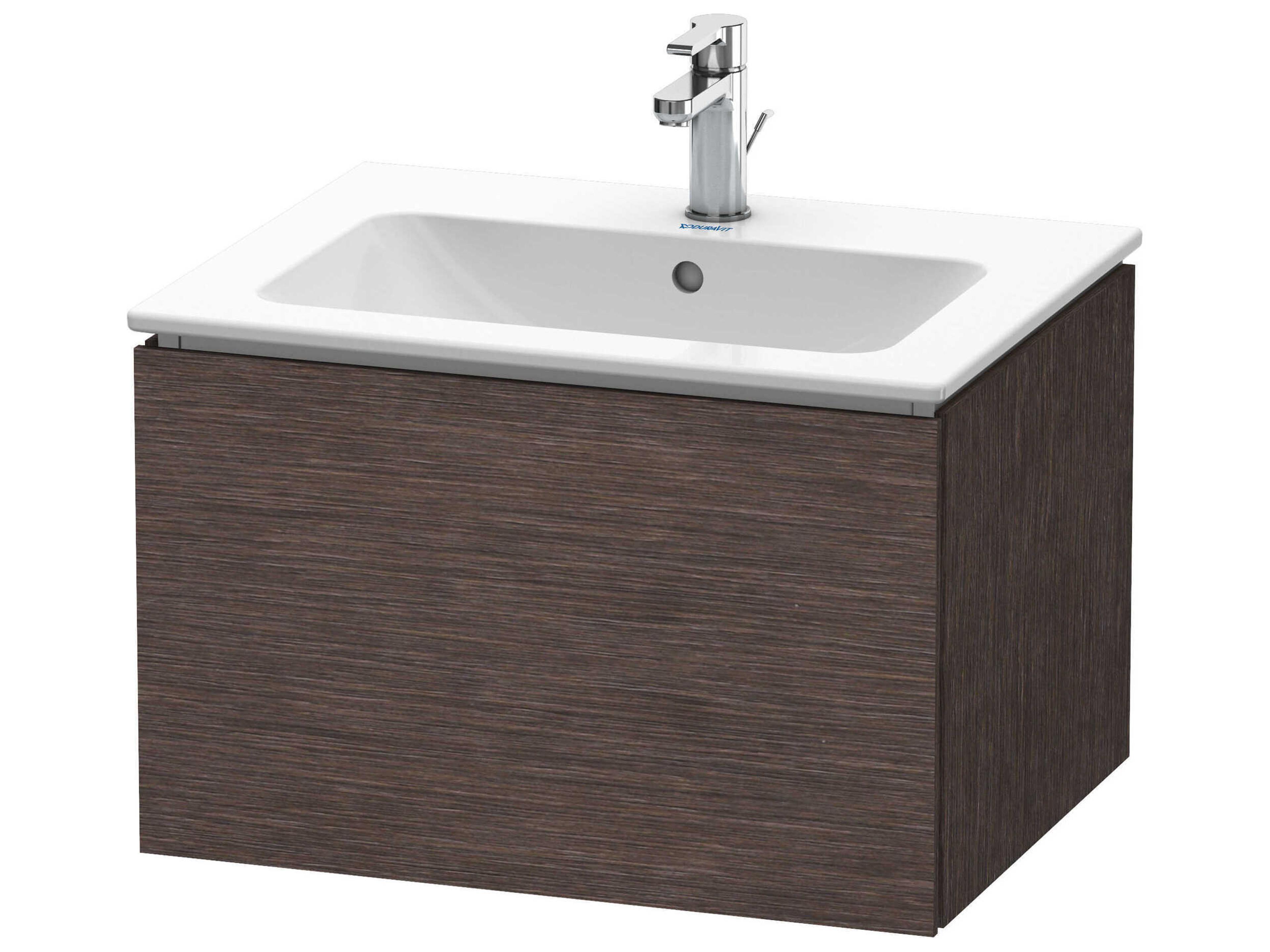 Duravit L-cube 24'' Dark Brushed Oak Matt Wall-Mounted Vanity Unit